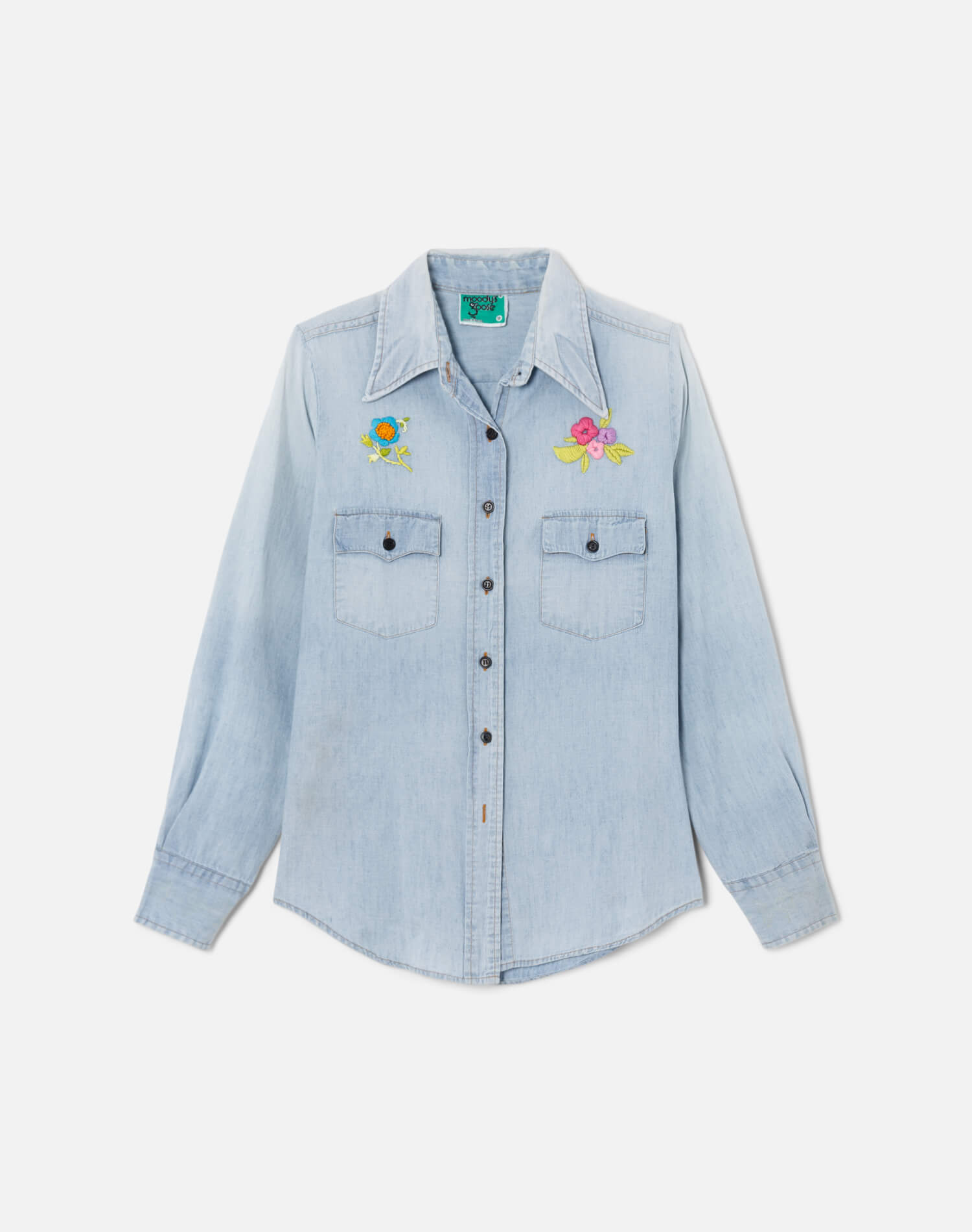 70s Denim Embroidered Shirt