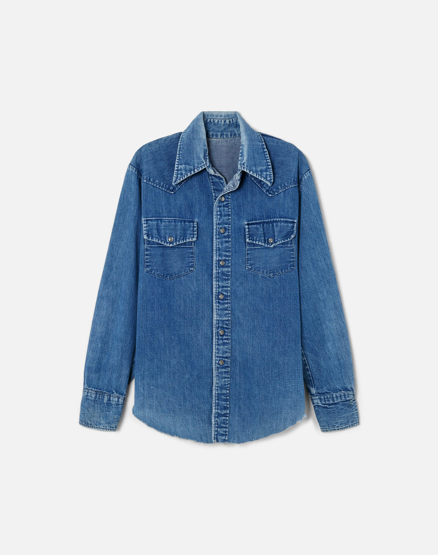 80s Denim Snap Front Shirt