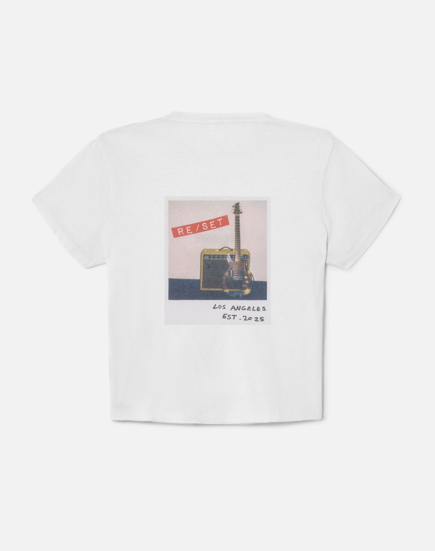 50s Boxy "Re/Set Polaroid" Tee - Optic White