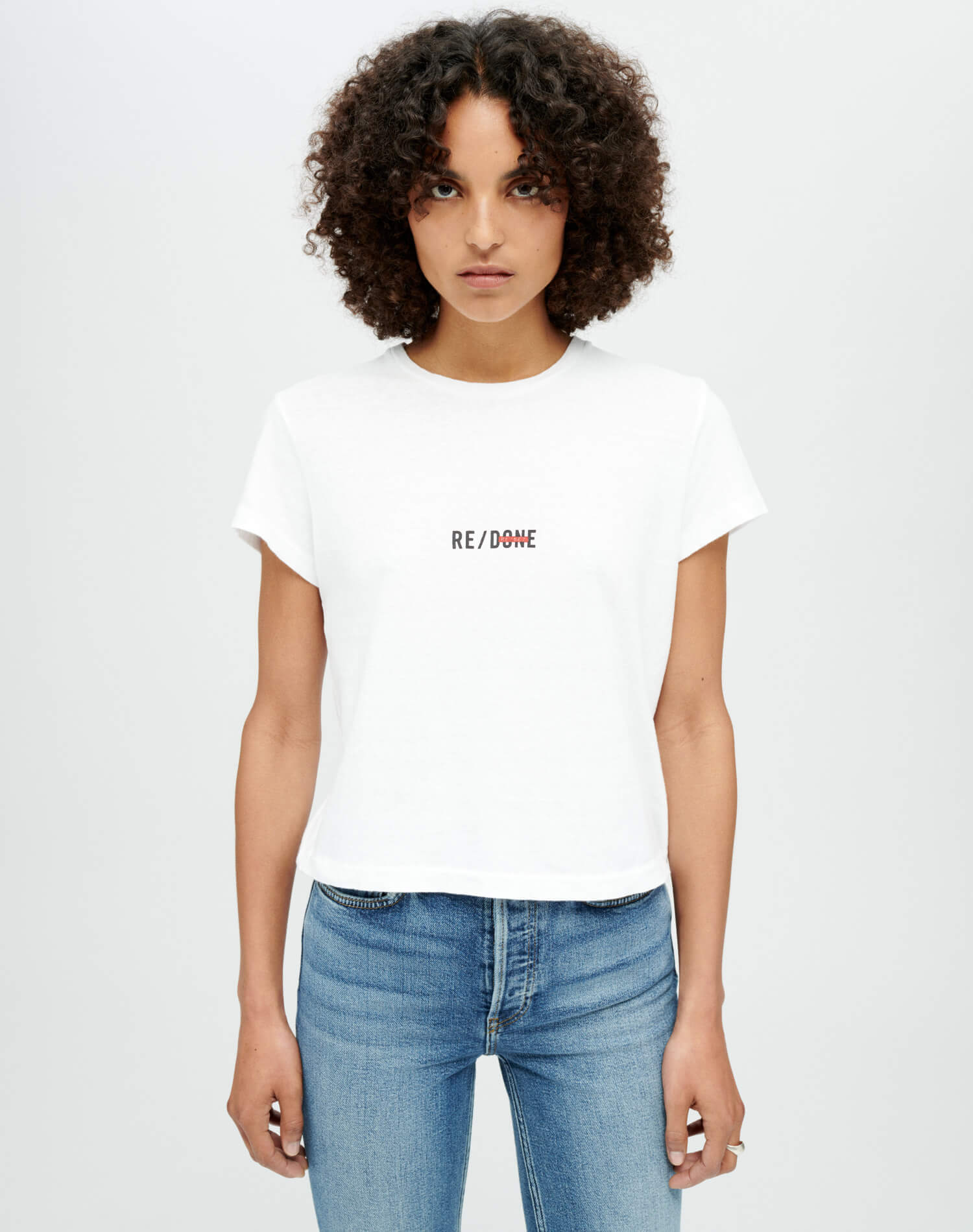 50s Boxy "Re/Set Polaroid" Tee - Optic White