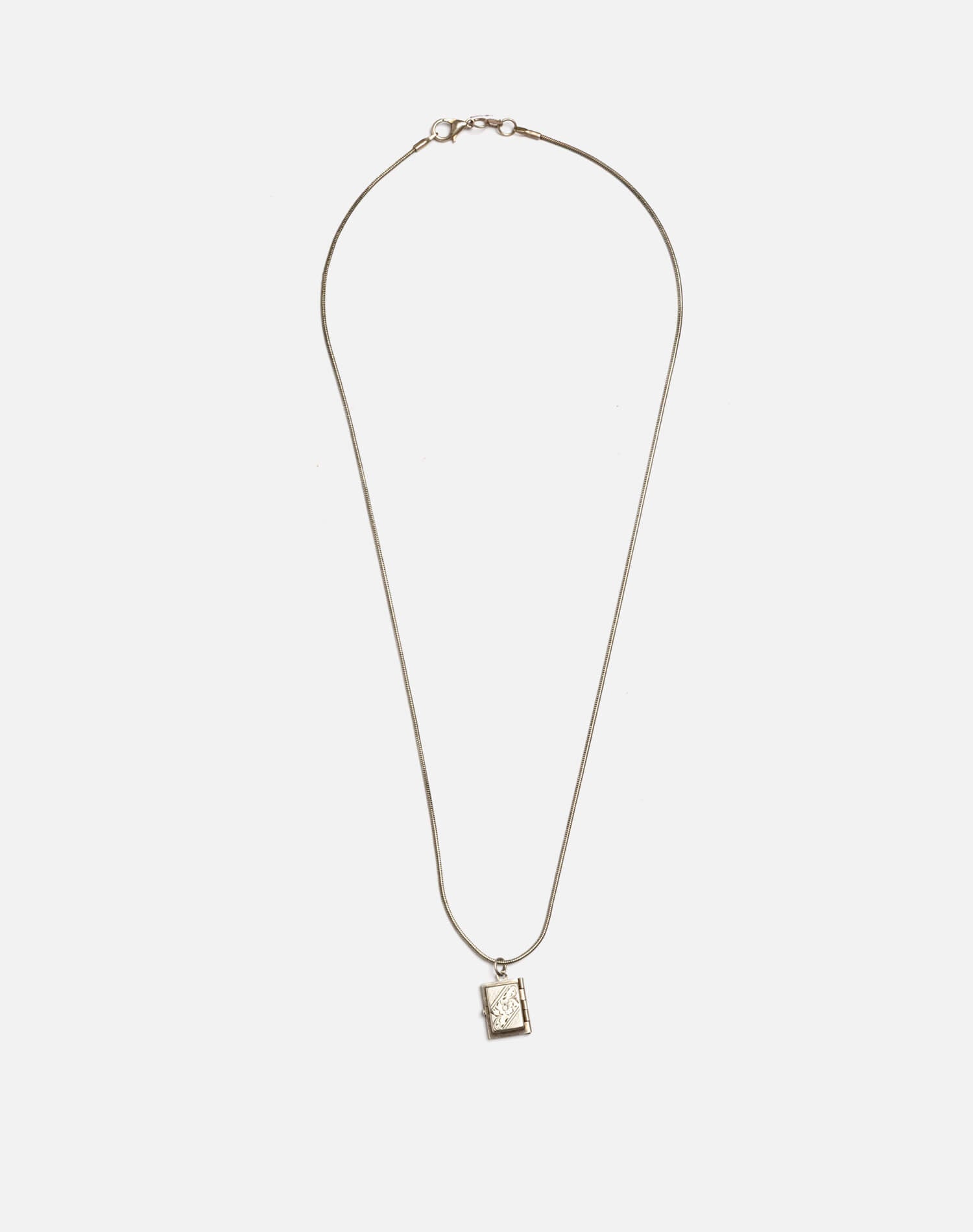 70s Sterling Locket Necklace -#7