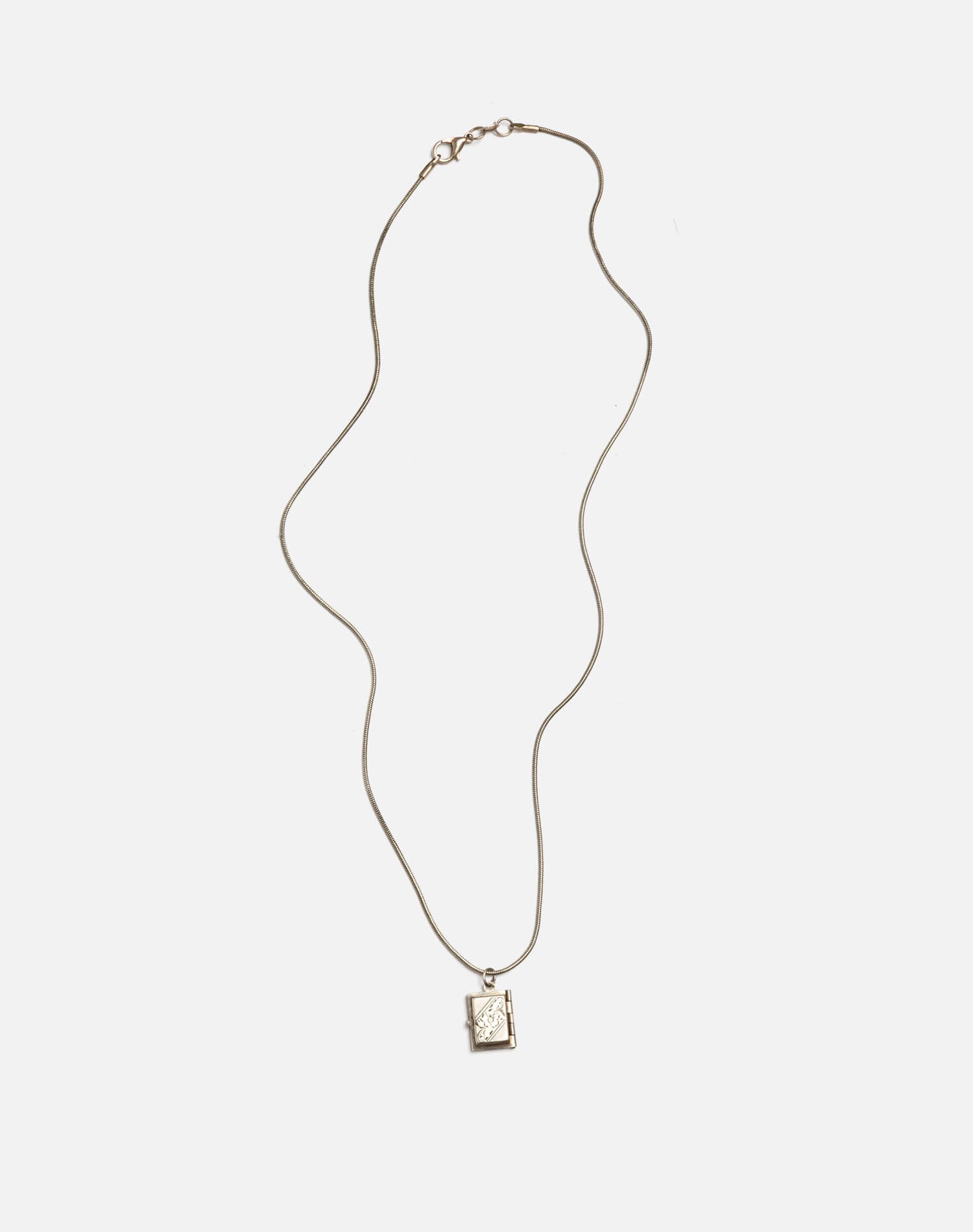 70s Sterling Locket Necklace -#7