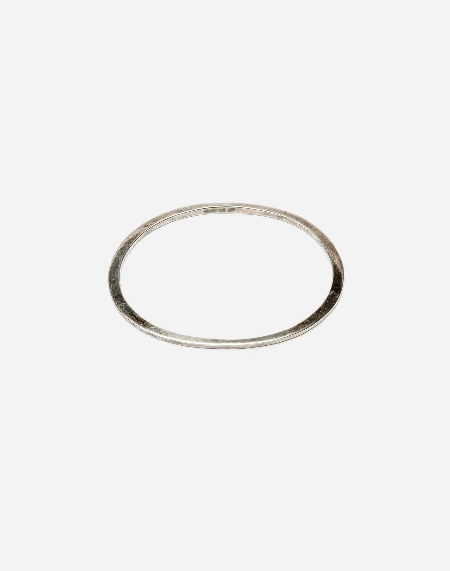 90s Oval Sterling Bangle -#12
