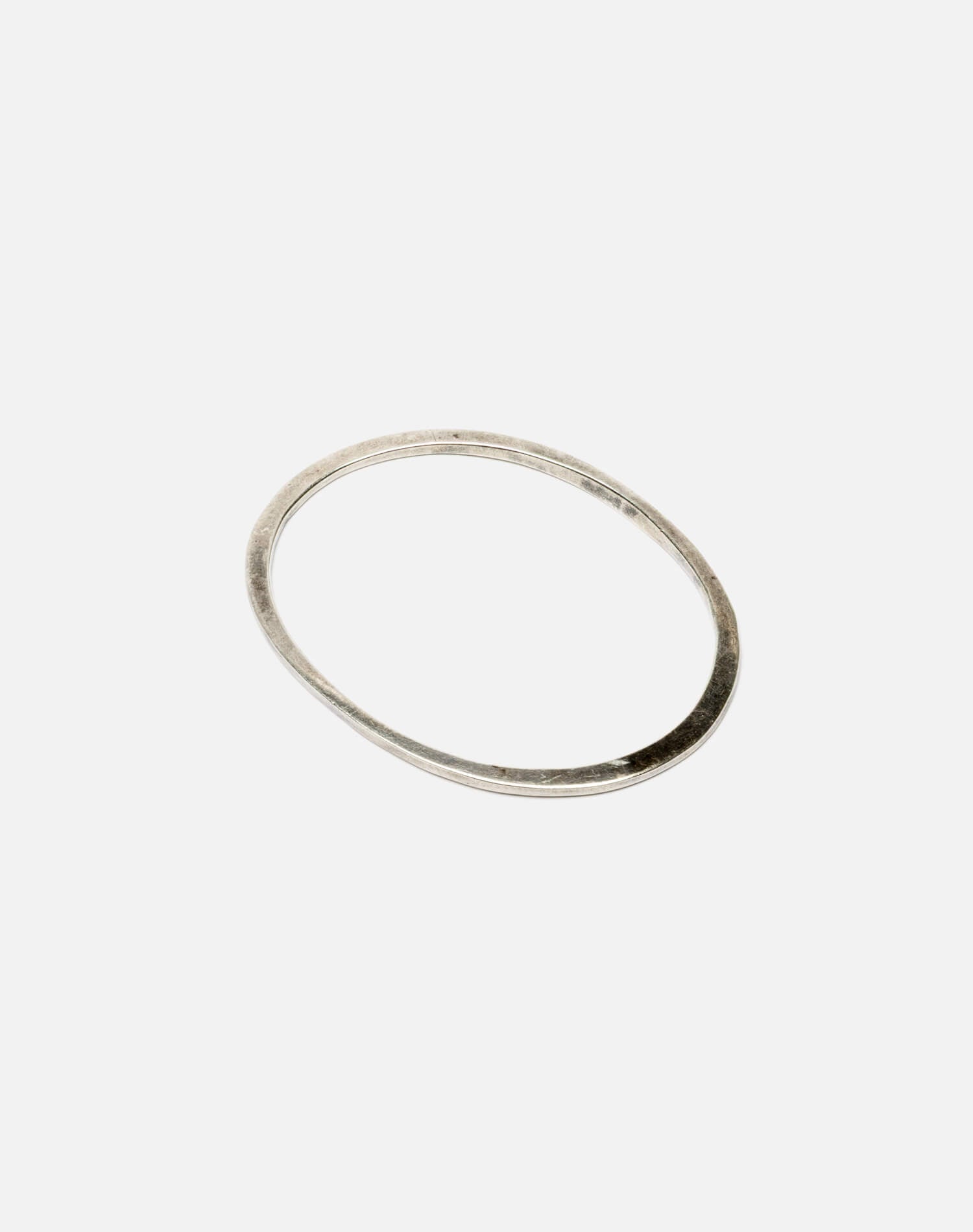 90s Oval Sterling Bangle -#12