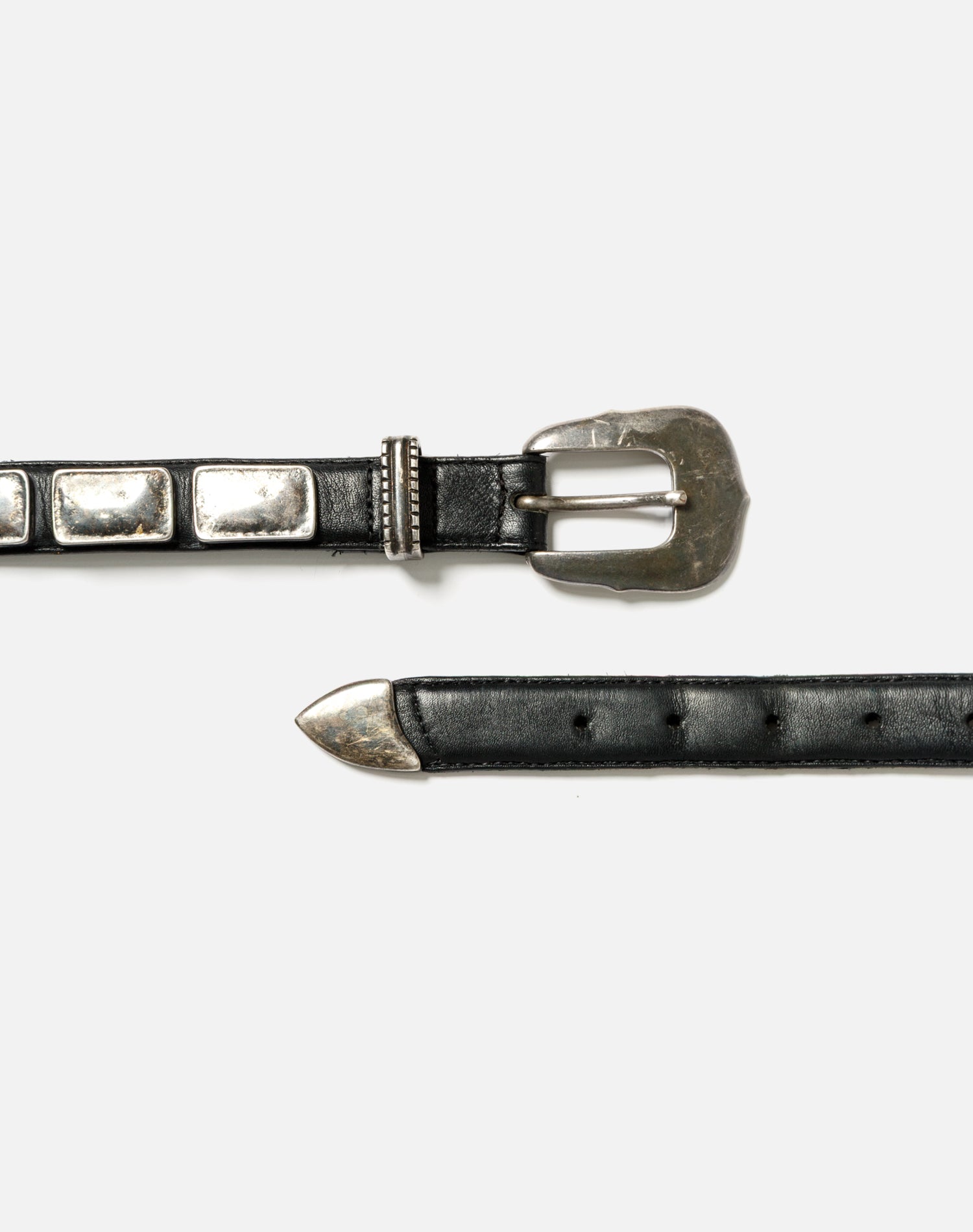 80s Studded Leather Belt -#1005