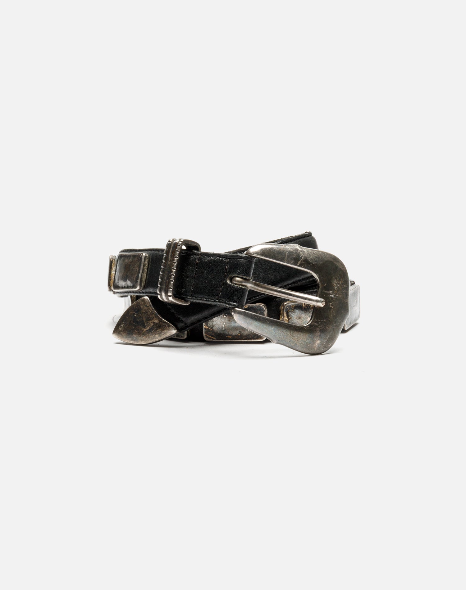 80s Studded Leather Belt -#1005