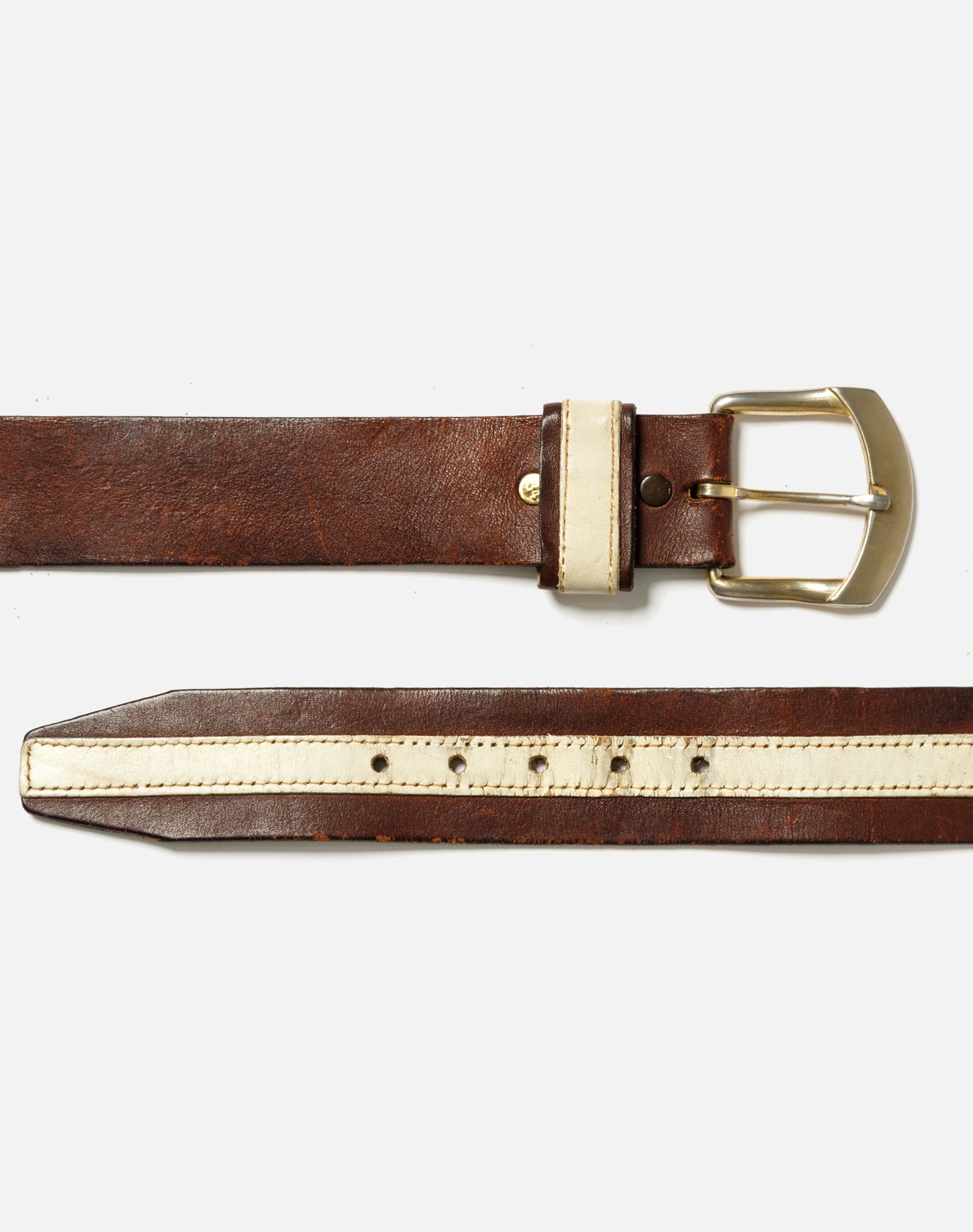 90s Leather Belt -#1023
