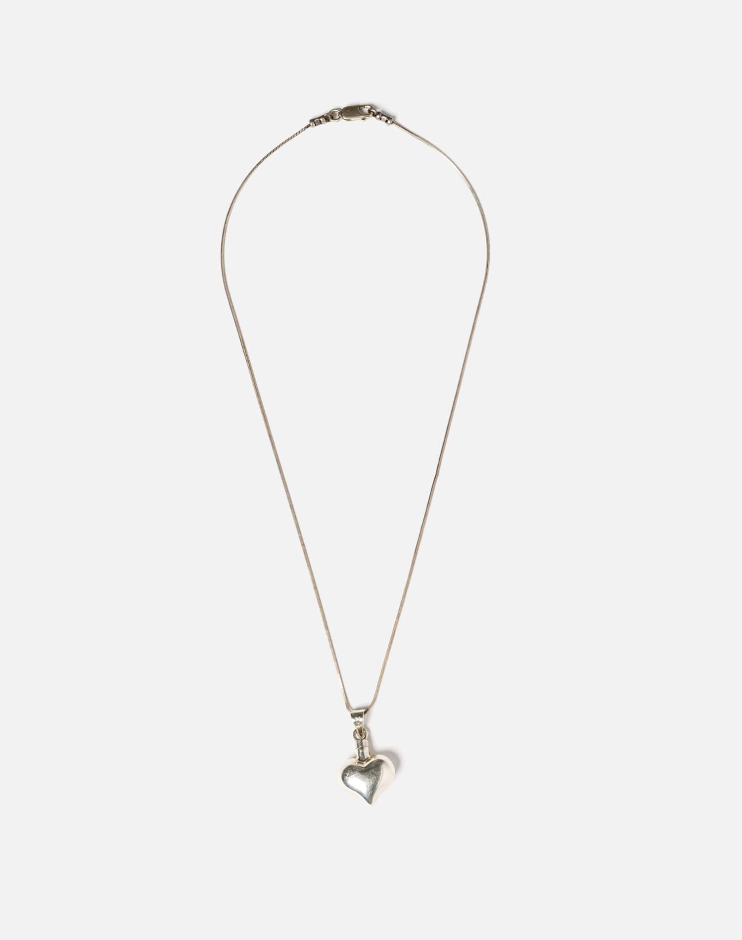90s Small Puffy Heart Necklace -#1044