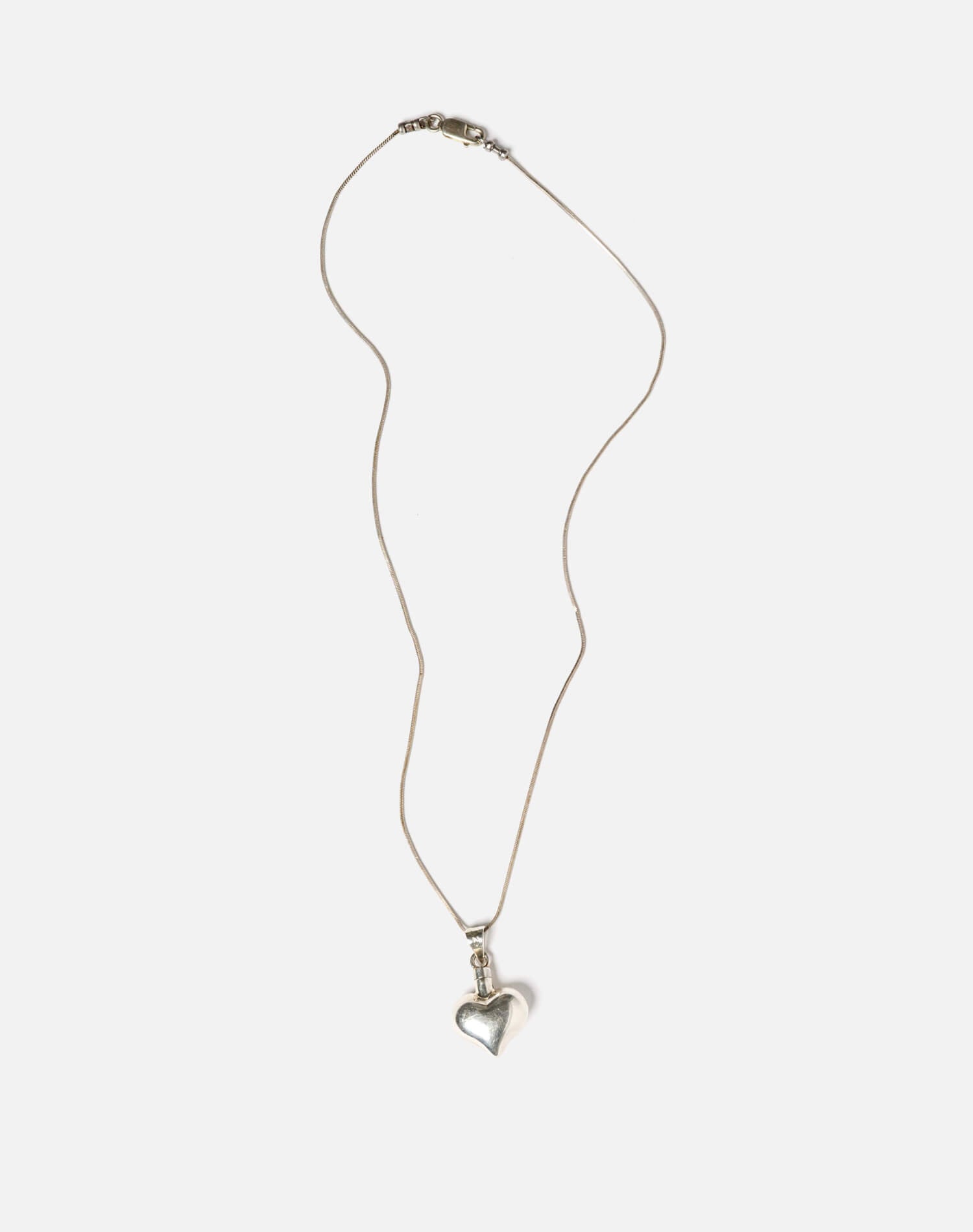 90s Small Puffy Heart Necklace -#1044
