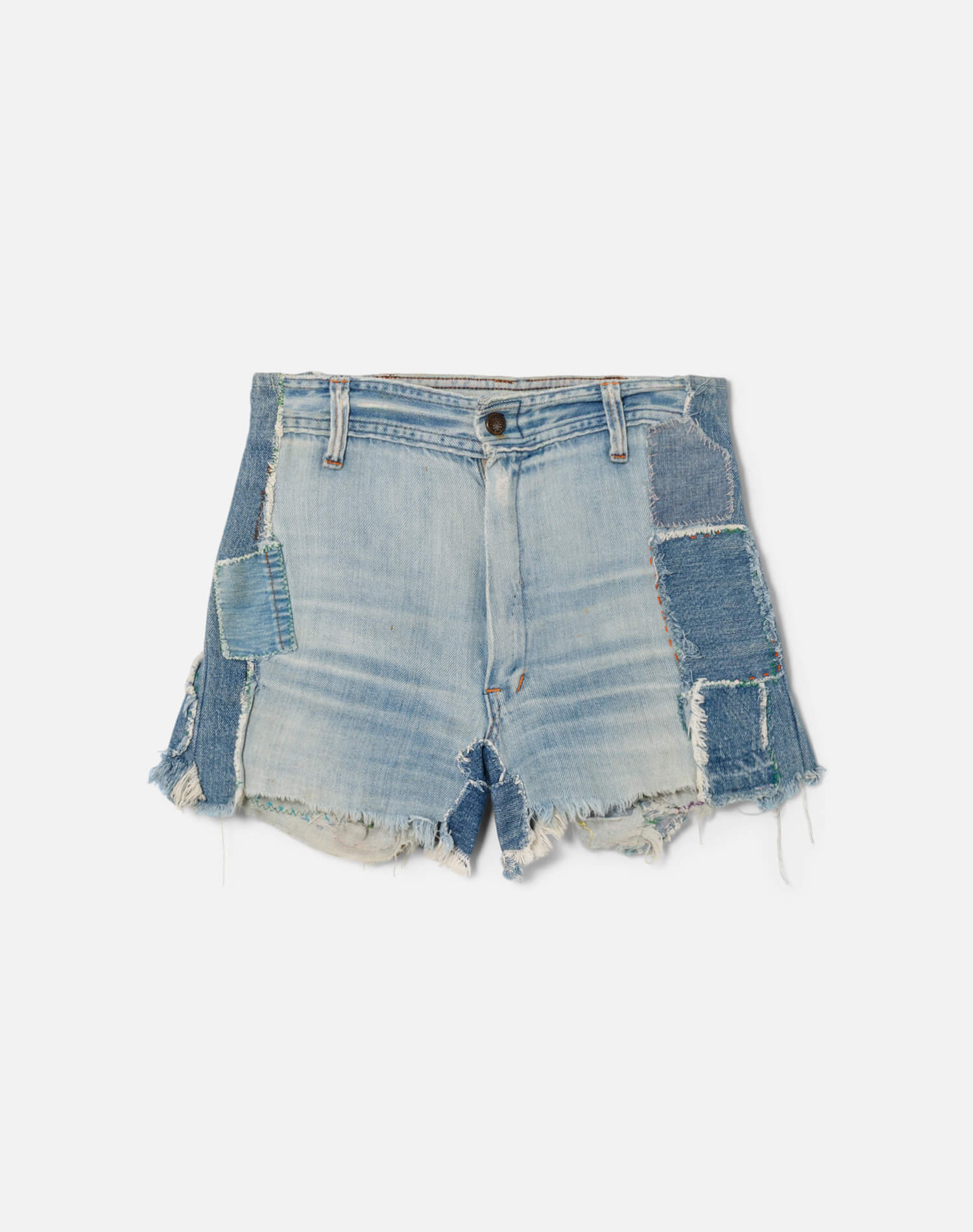 70s Patchwork Denim Short -#1263