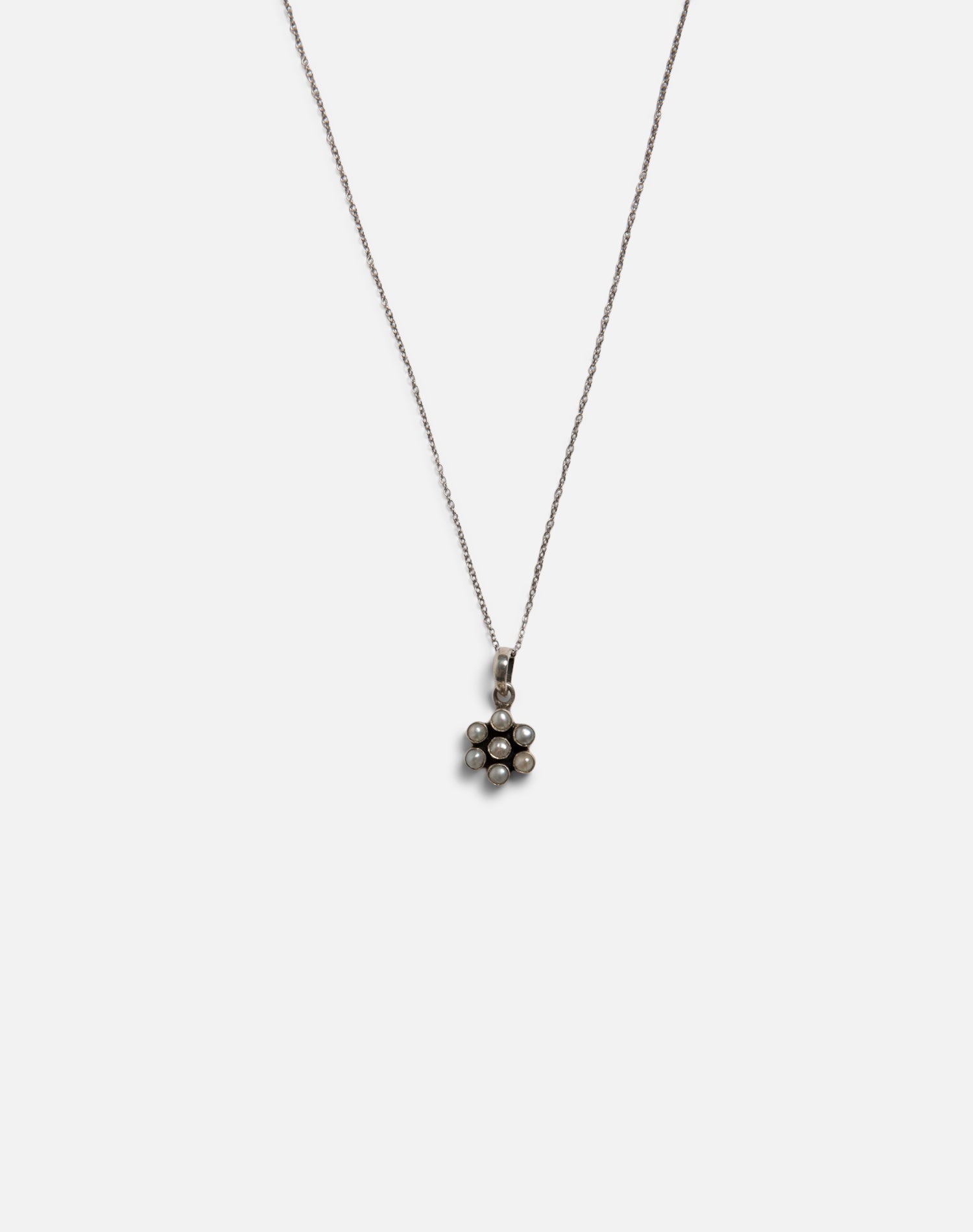 90s Sterling Flower Pendant -#1357