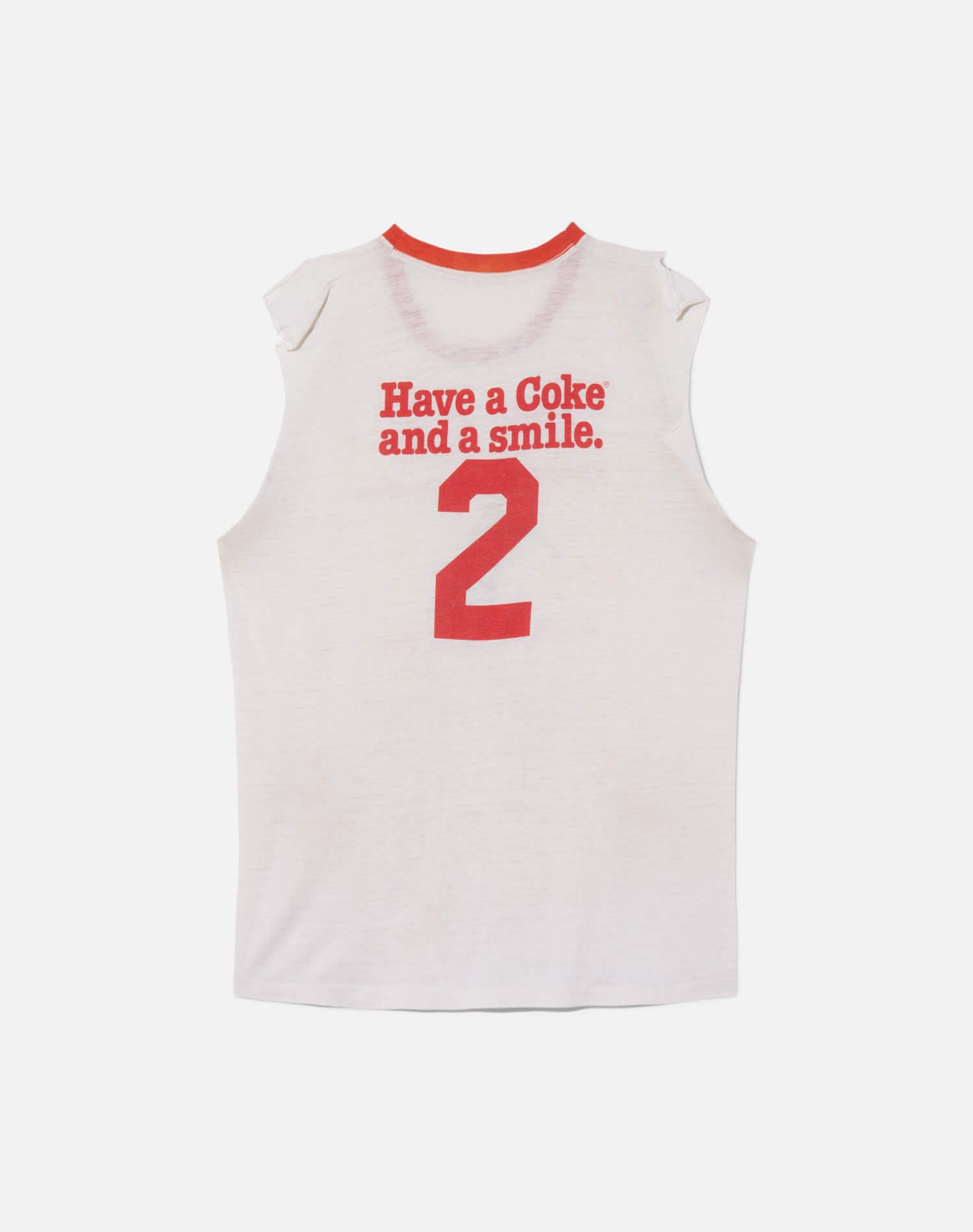 Vintage 80s Coca Cola Shredded Jersey Tee -#1400