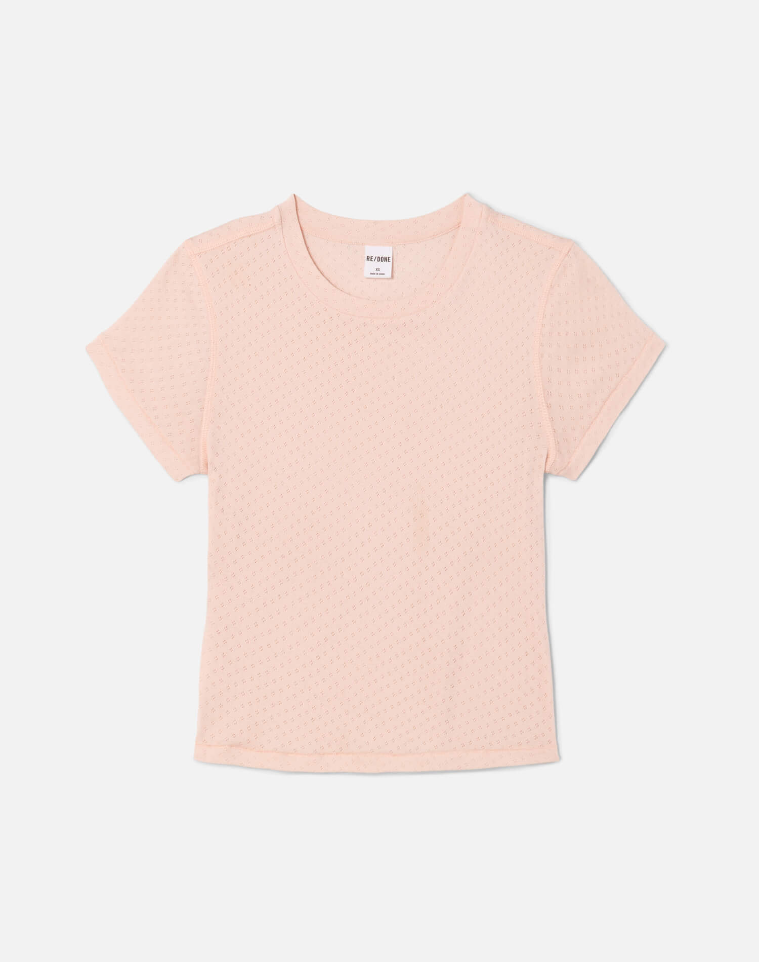 90s Baby Tee - Pink Salt Honeycomb