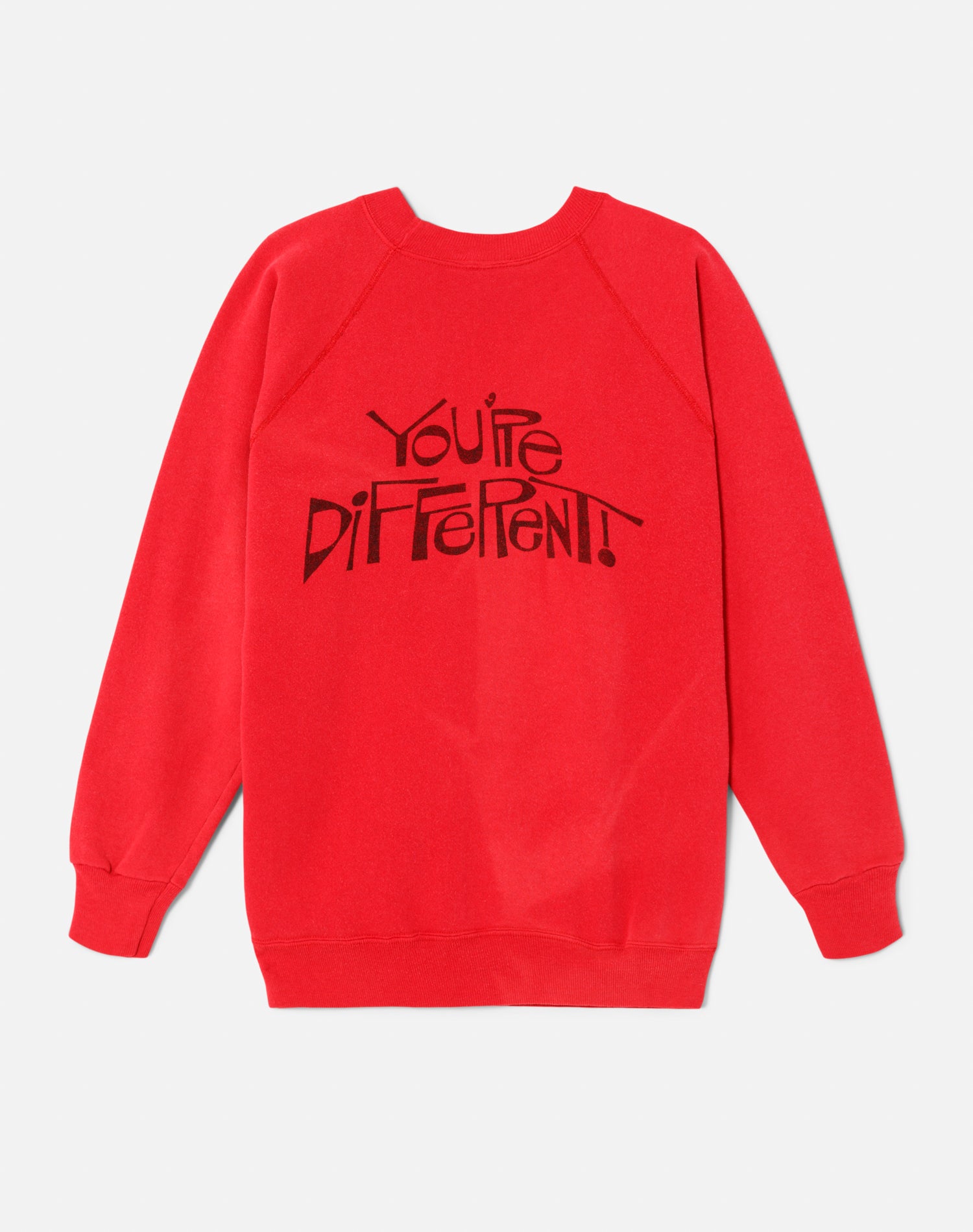 Upcycled "I Like You" Sweatshirt - Red