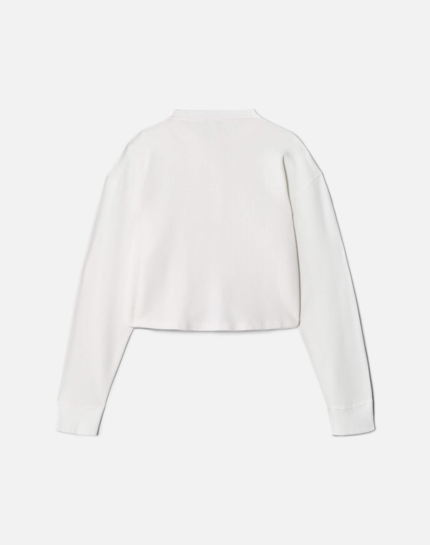 Hanes Waffle Boxy Henley - Off White