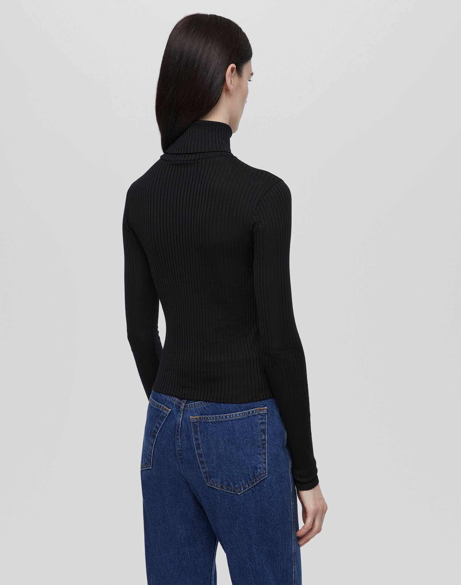 Hanes Ribbed Turtleneck - Black