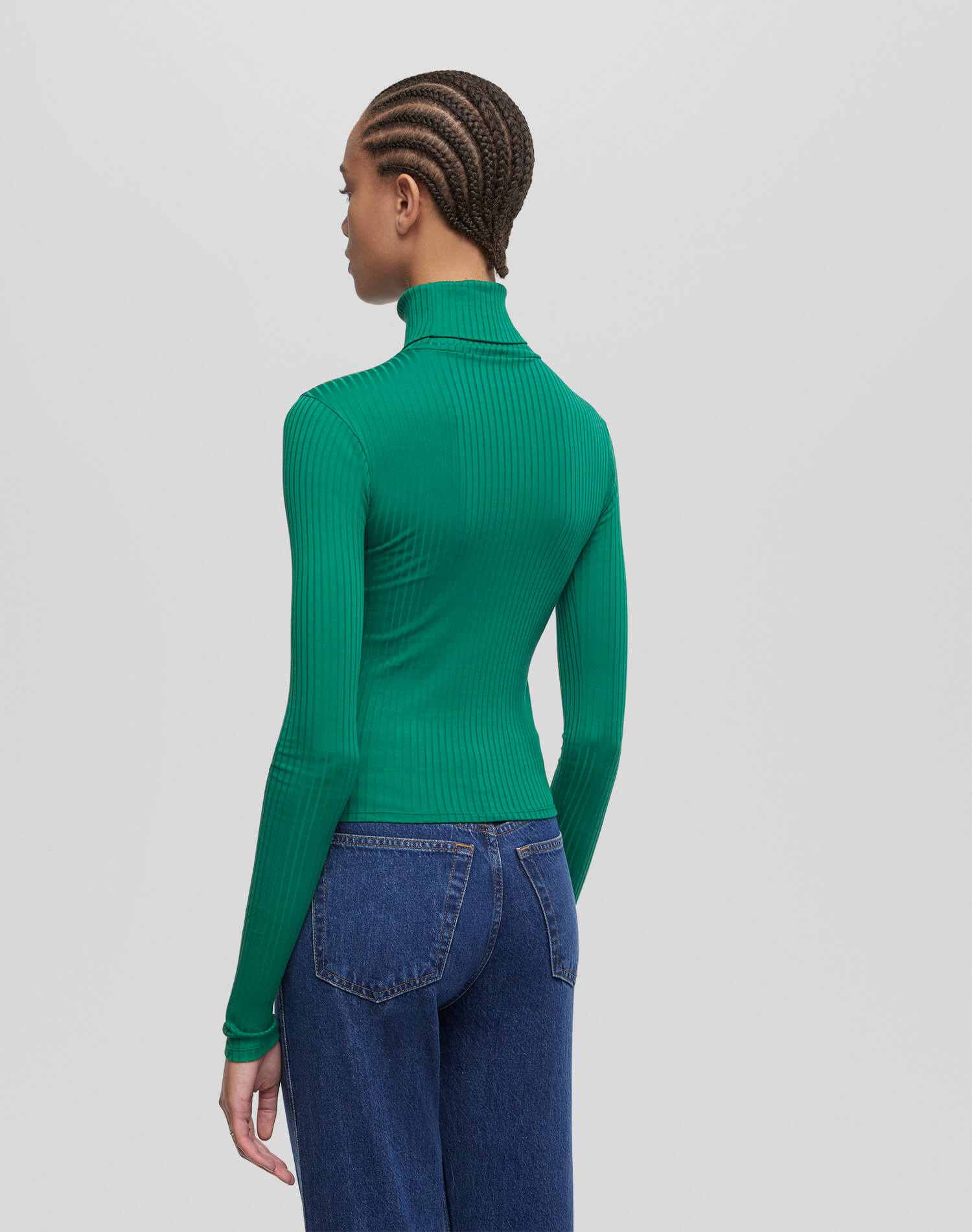 Hanes Ribbed Turtleneck - Grass Green