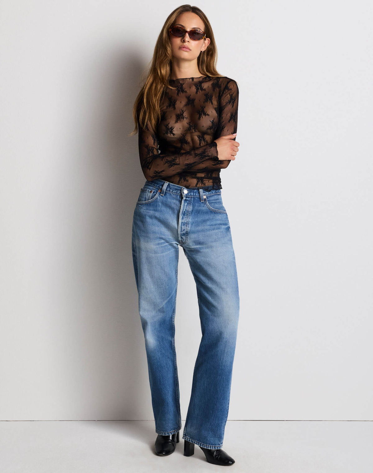 Rhytym Lace Long Sleeve - Black