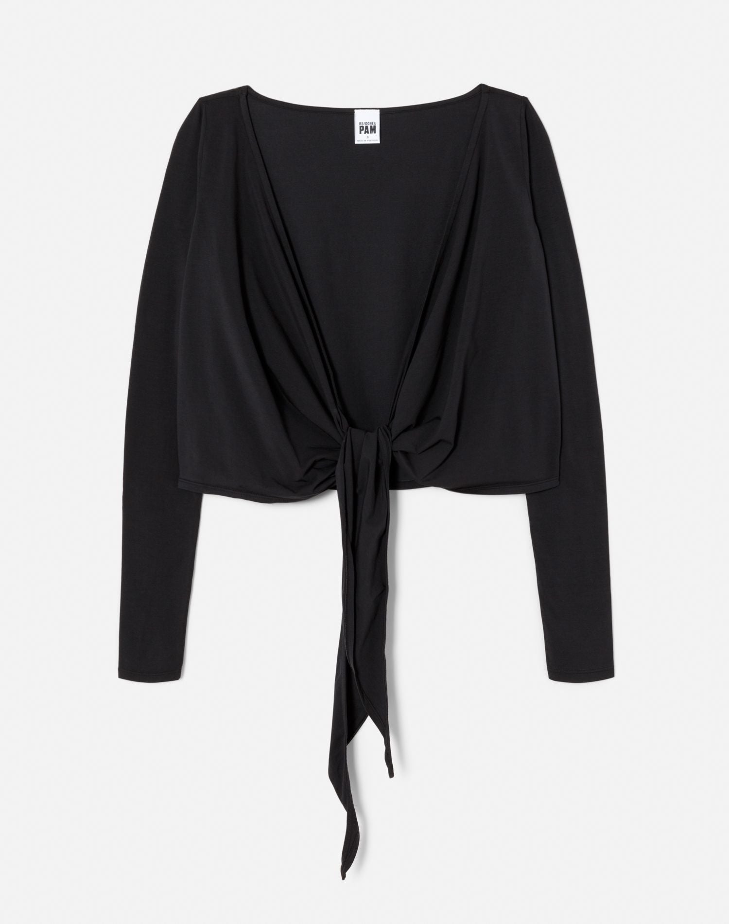 Wrap Tie Top - Black