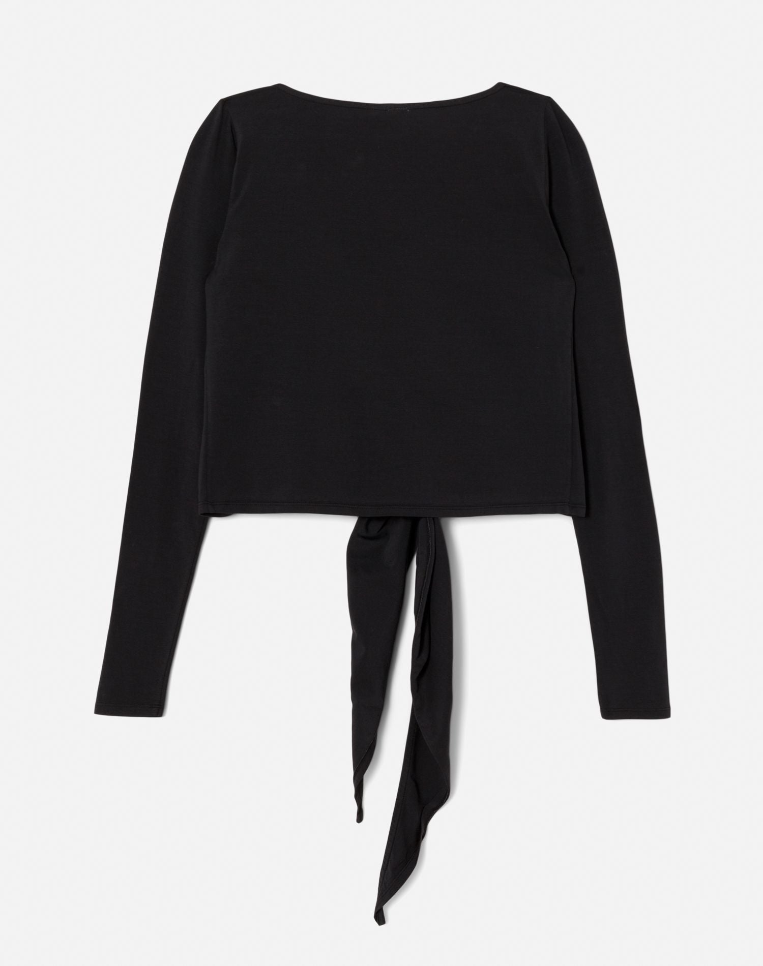 Wrap Tie Top - Black