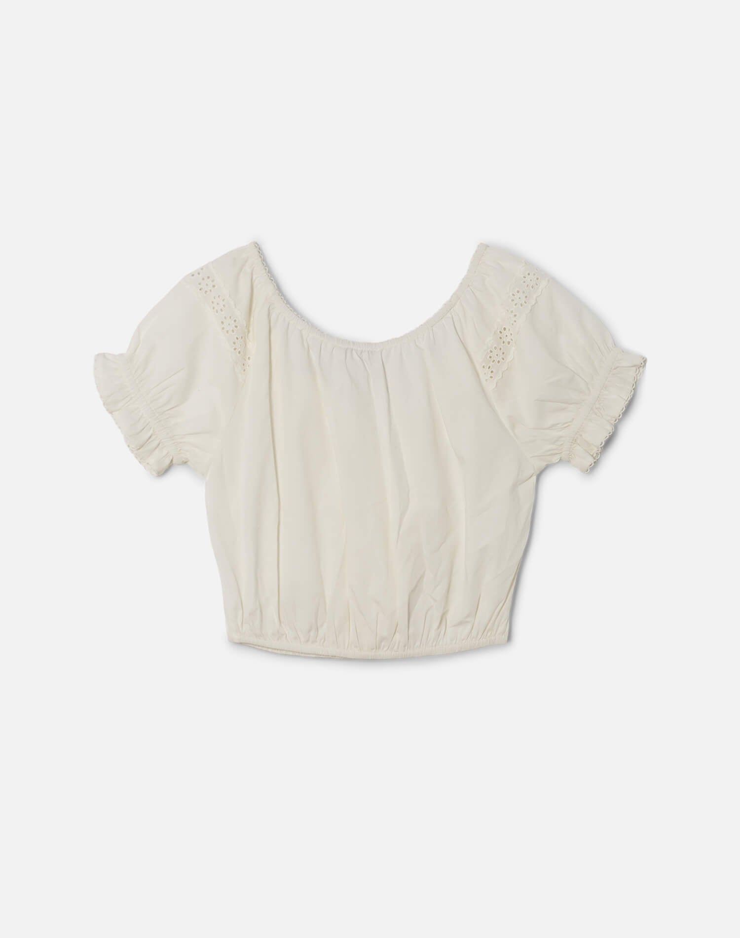 Pattie Puff Sleeve Blouse - Vintage White – RE/DONE