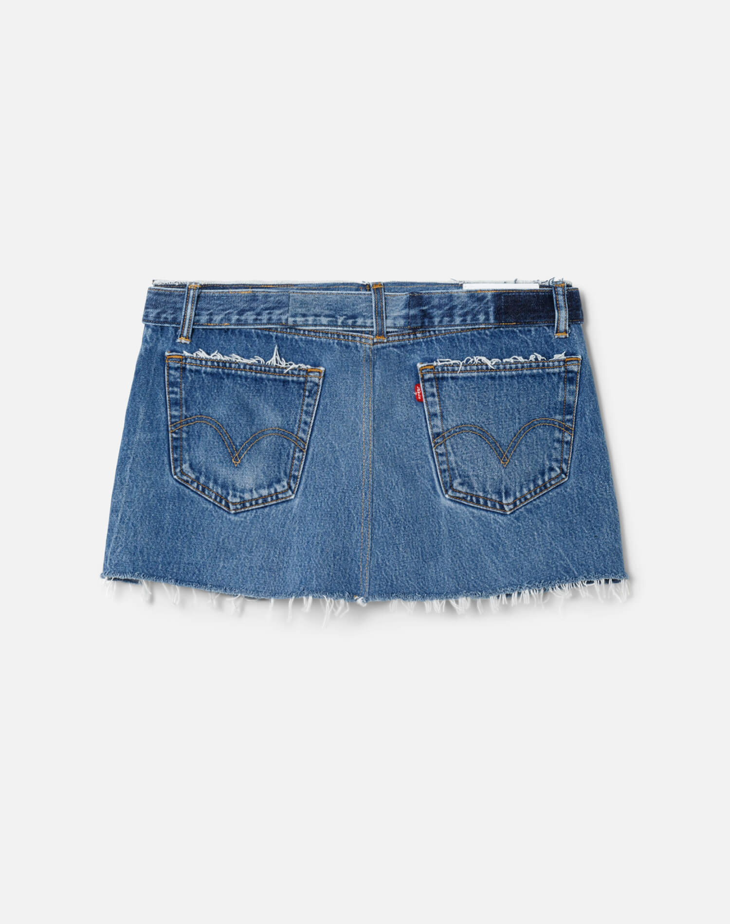 RE/DONE Levi's | No. 29MSKCON11229165 | Raw Waist Mini Skirt