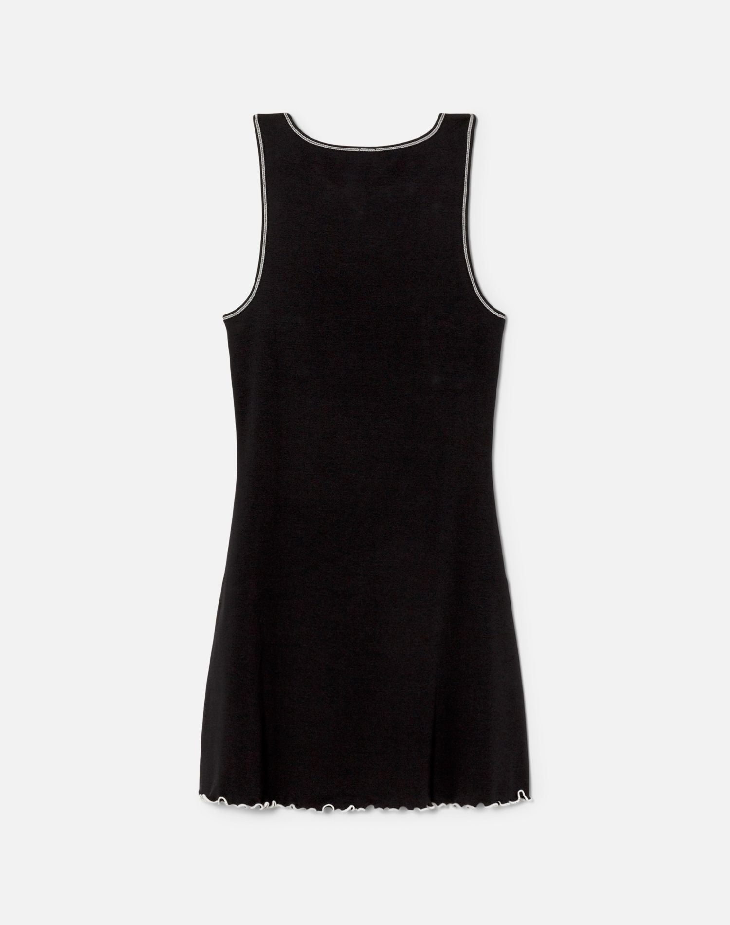 Sporty Contrast Dress - Black With White