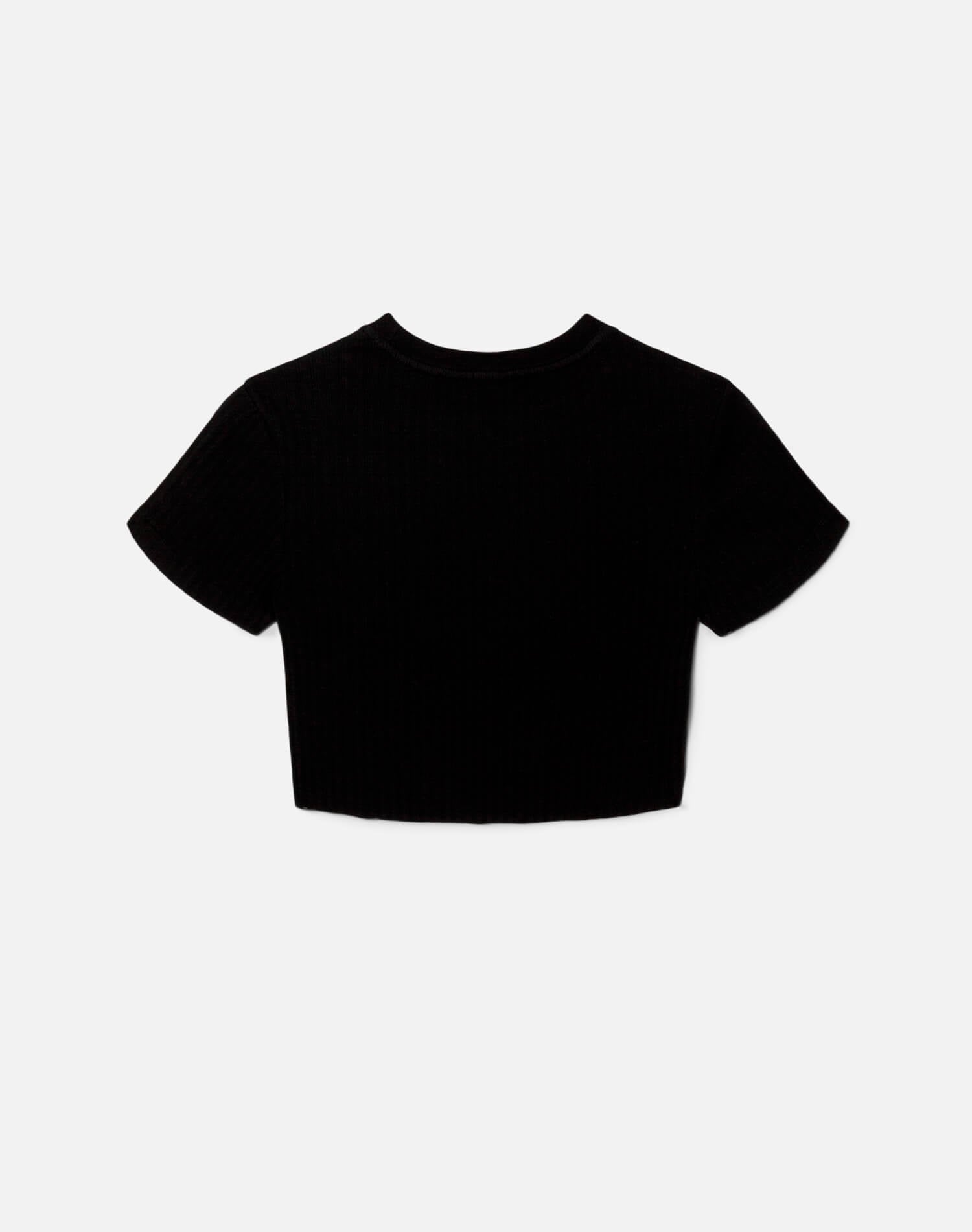Cropped 60s Slim Tee - Black