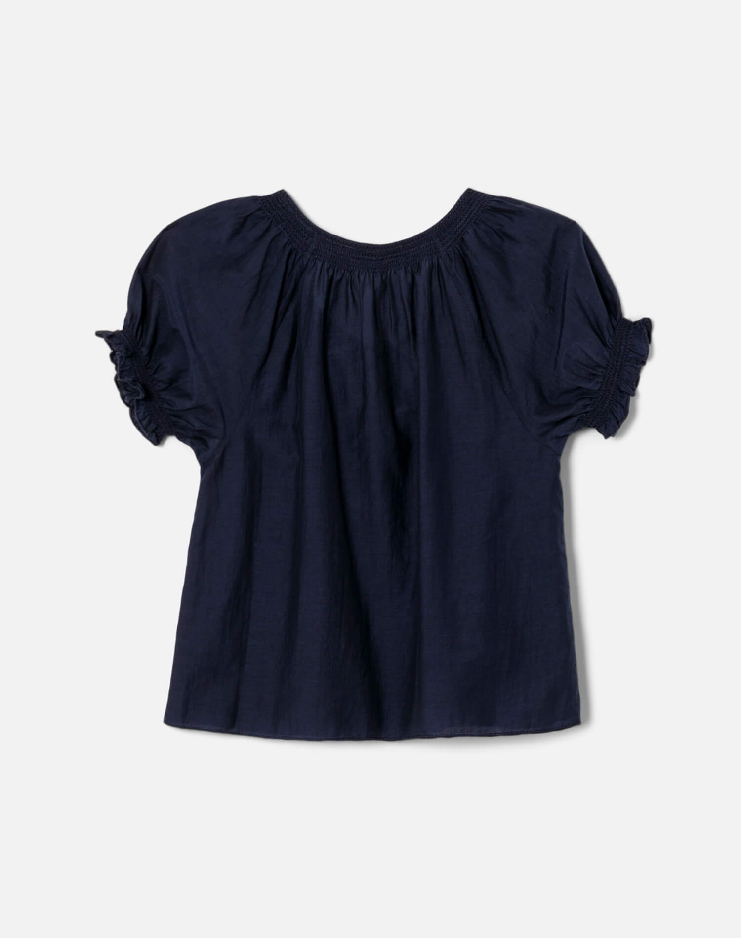 Katie Embroidered Top - Vintage Navy