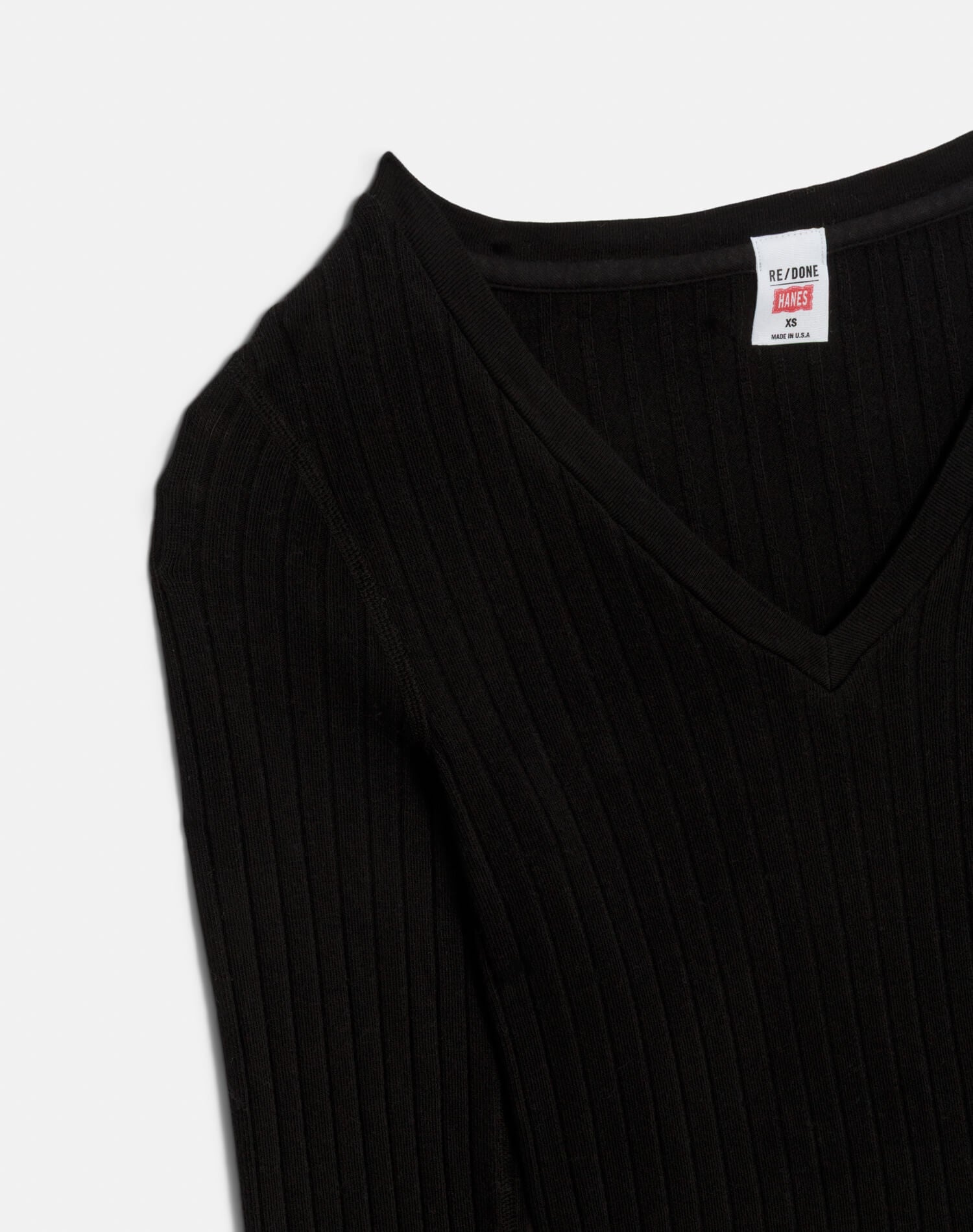 Hanes Hemp V Neck Baby Long Sleeve - Black