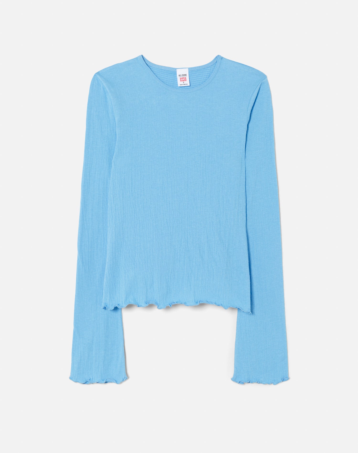 Hanes Crinkle Bell Long Sleeve - Carolina Blue