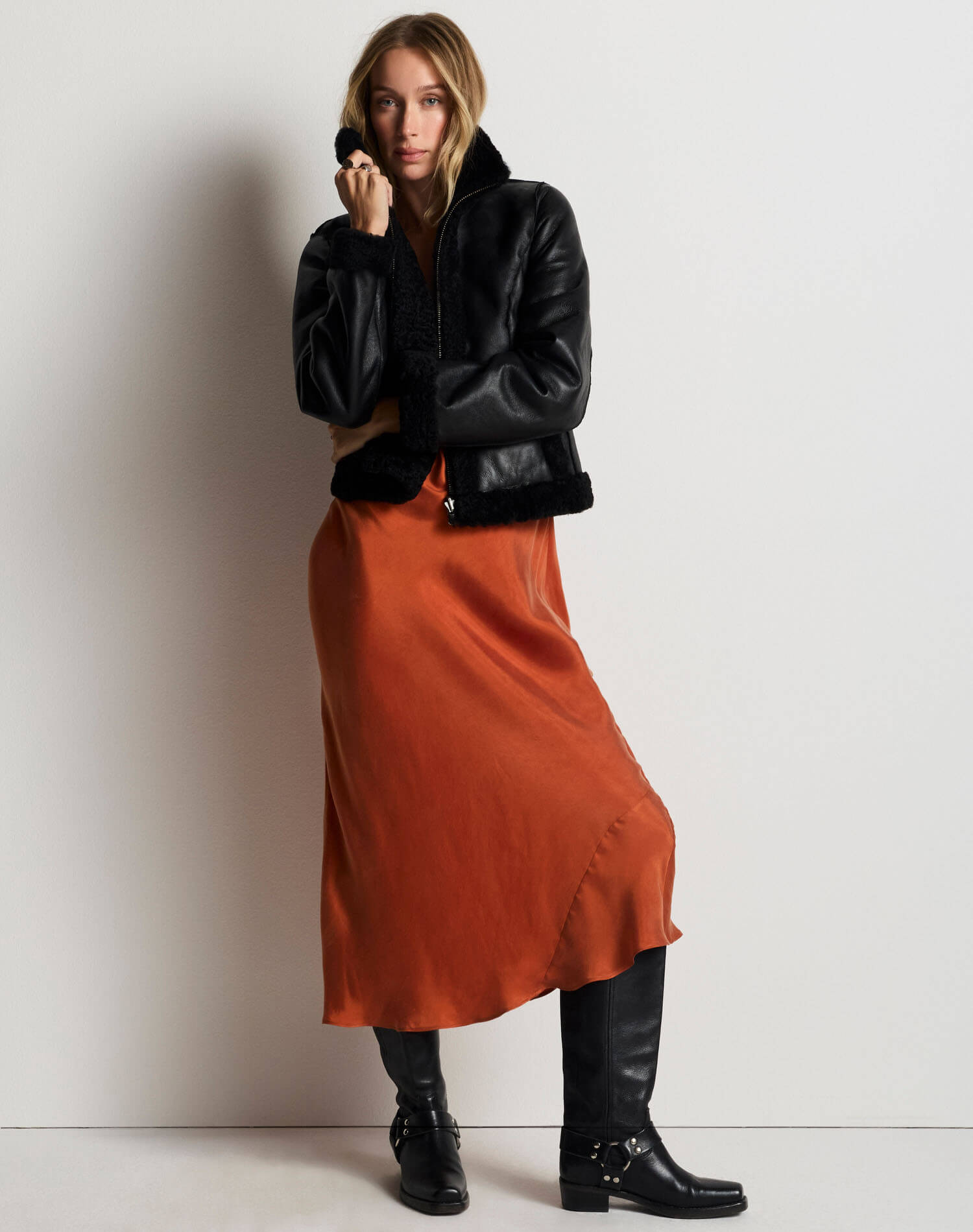Claire Slip Dress - Cognac