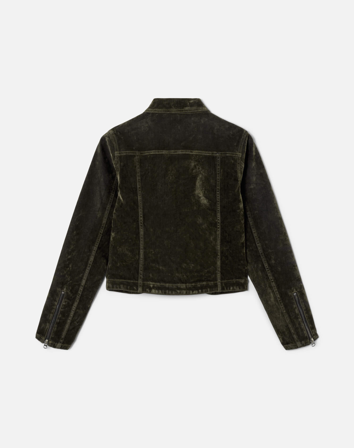 Slim Zip Jacket - Olive Branch Flocked