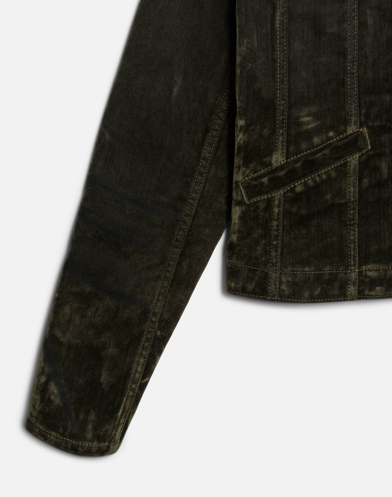 Slim Zip Jacket - Olive Branch Flocked