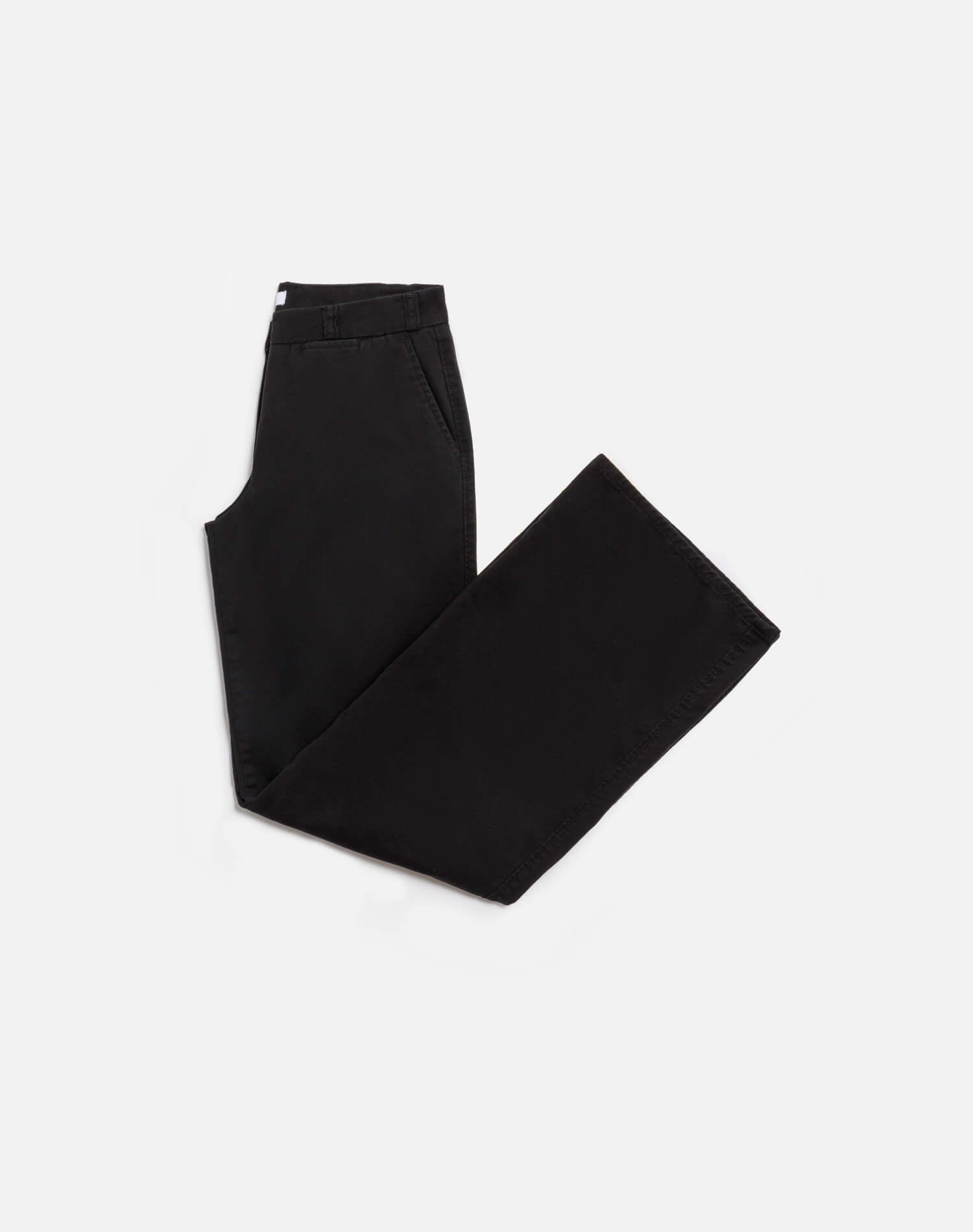 Mid Rise Wide Leg Trouser - Washed Black