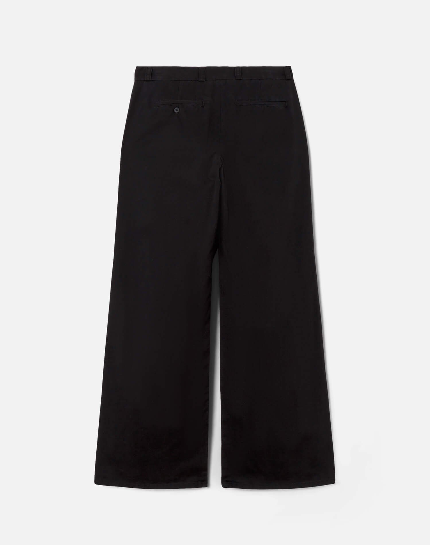 Mid Rise Wide Leg Trouser - Washed Black