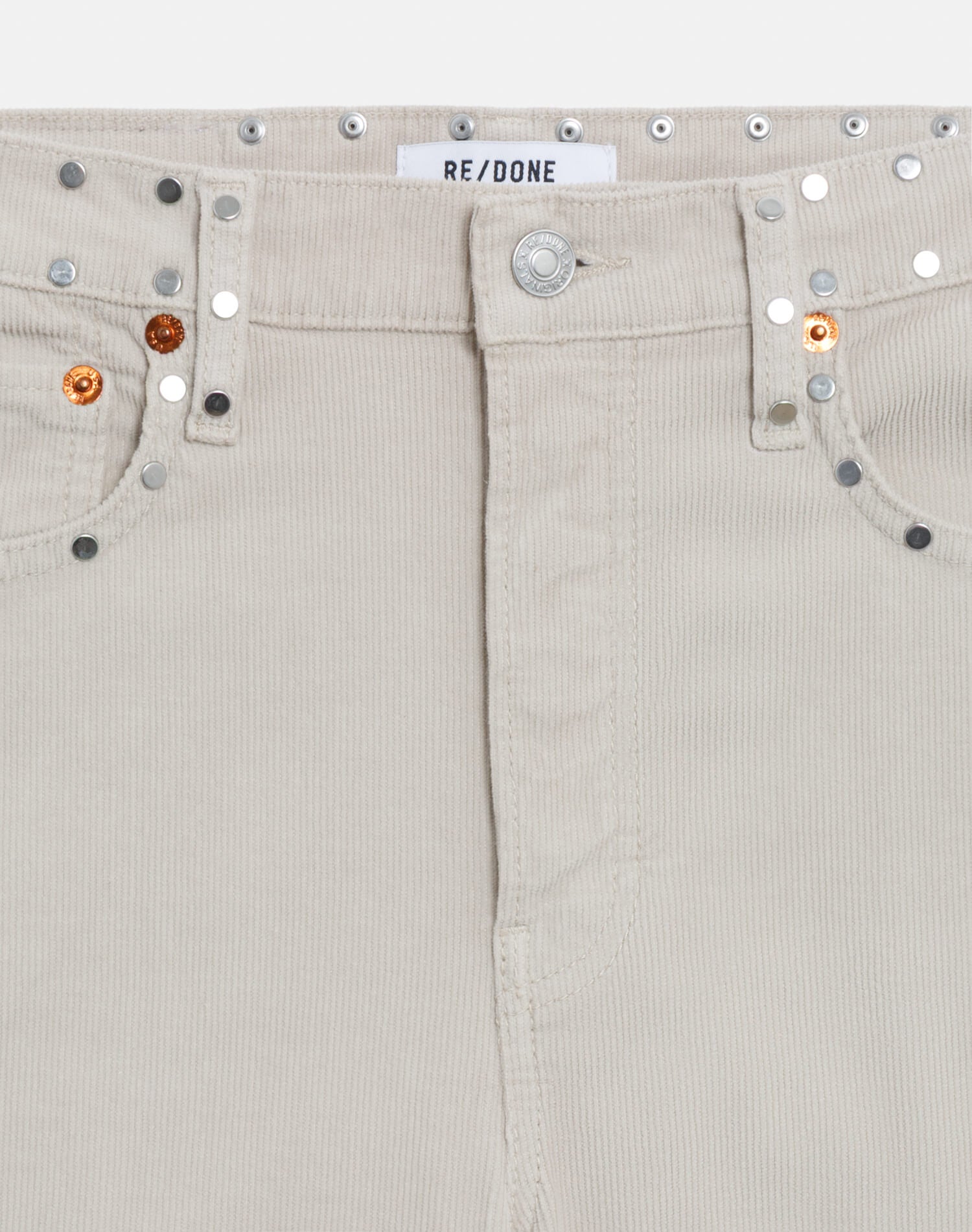 Comfort Stretch Corduroy 70s Stove Pipe - Vintage Pearl Stud