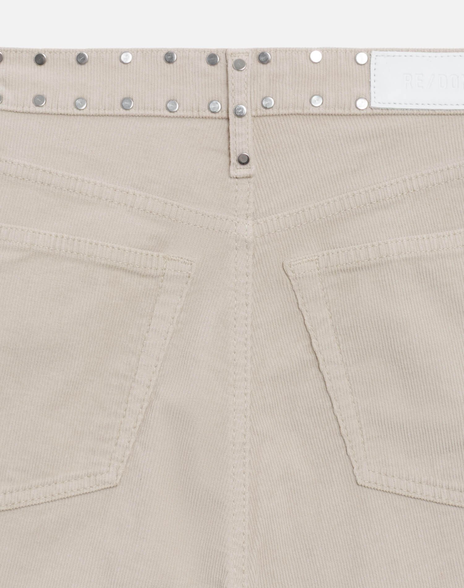 Comfort Stretch Corduroy 70s Stove Pipe - Vintage Pearl Stud