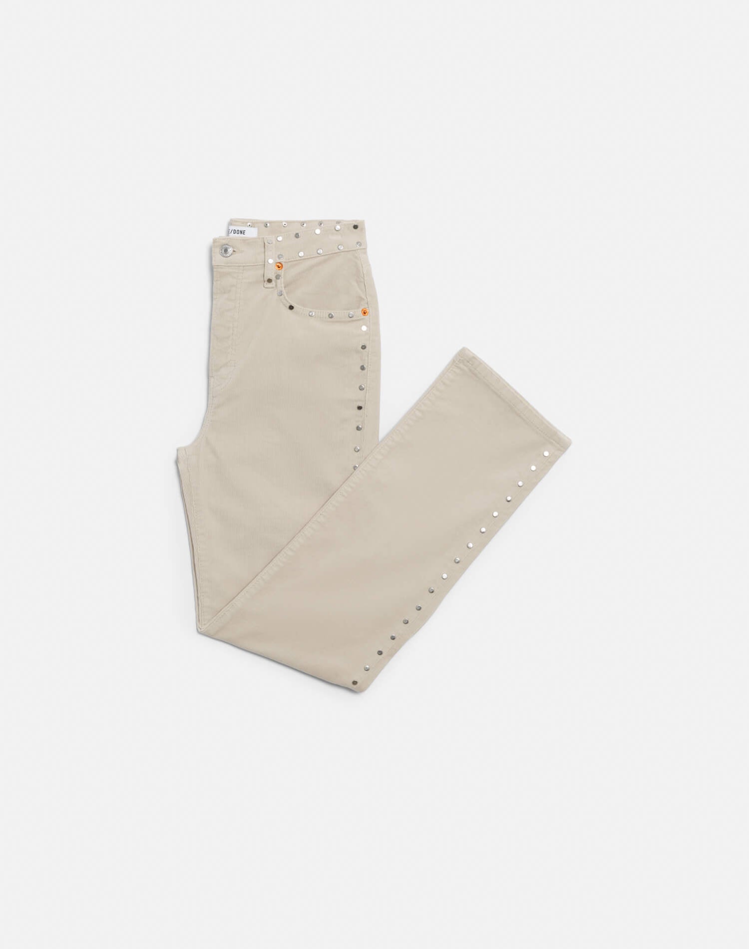 Comfort Stretch Corduroy 70s Stove Pipe - Vintage Pearl Stud