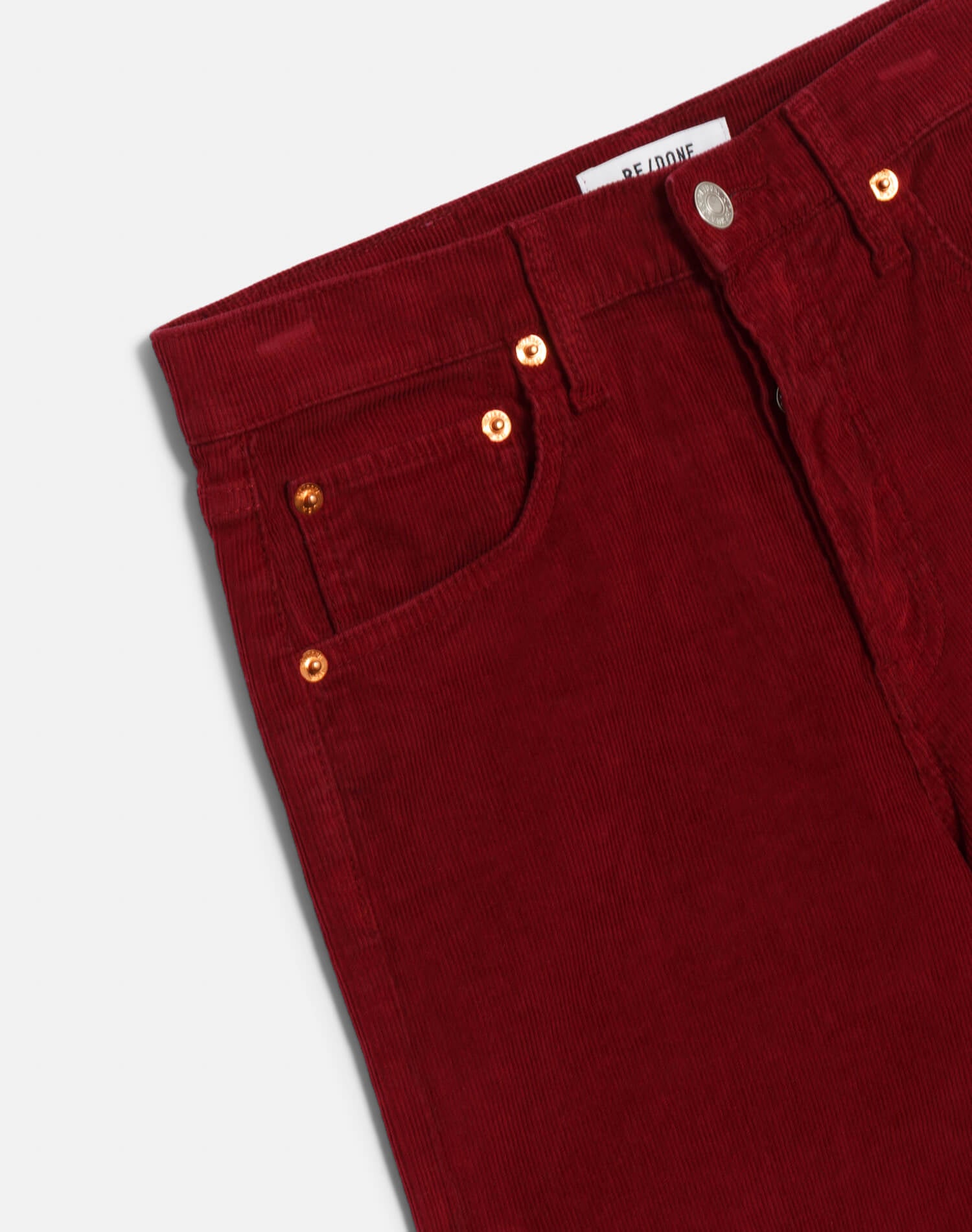 High Rise Wide Leg - Beet Cord