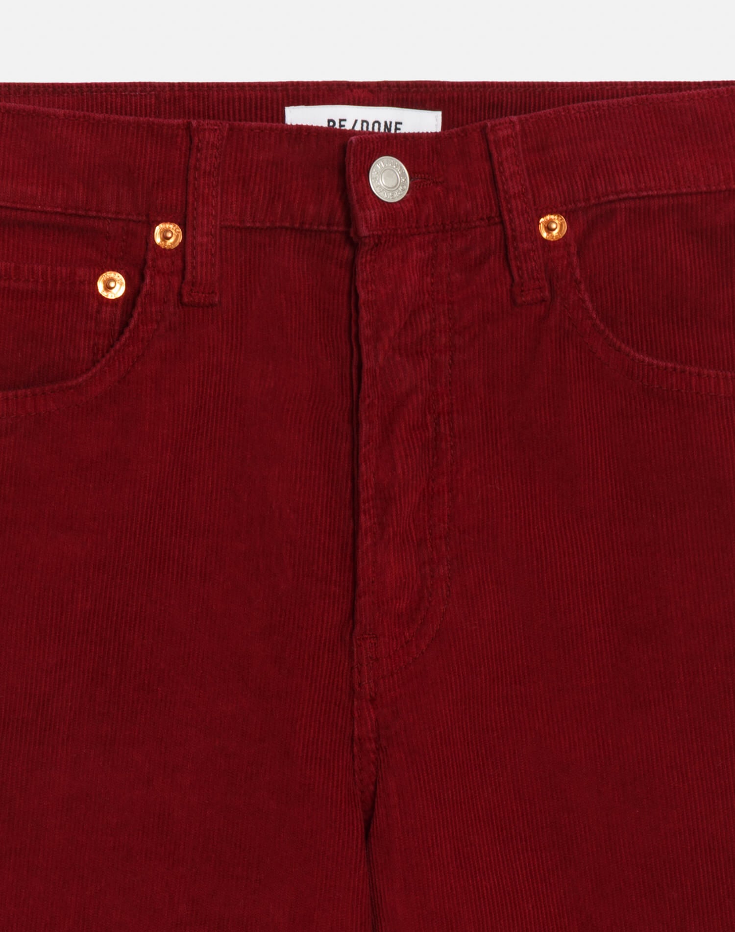 High Rise Wide Leg - Beet Cord