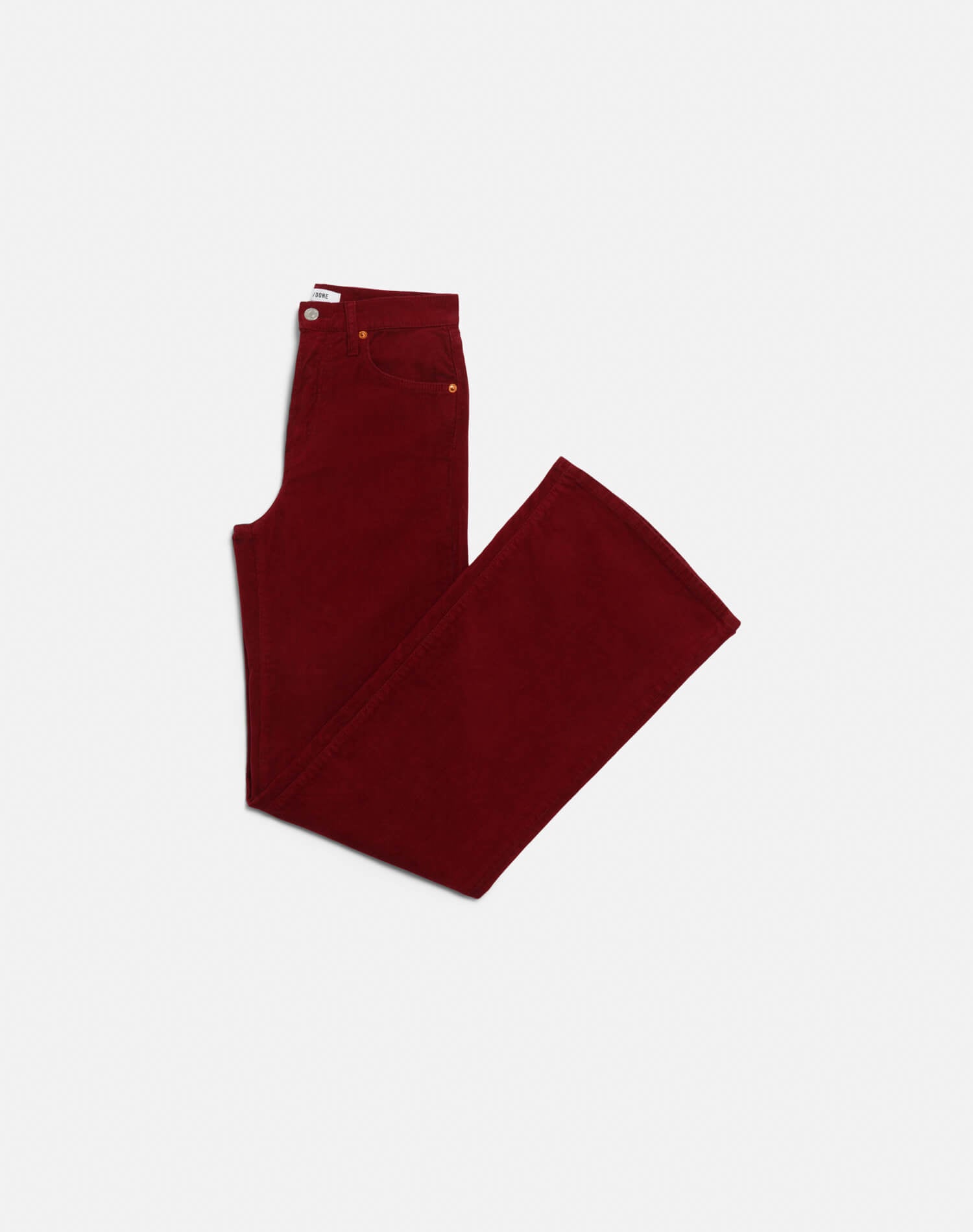 High Rise Wide Leg - Beet Cord