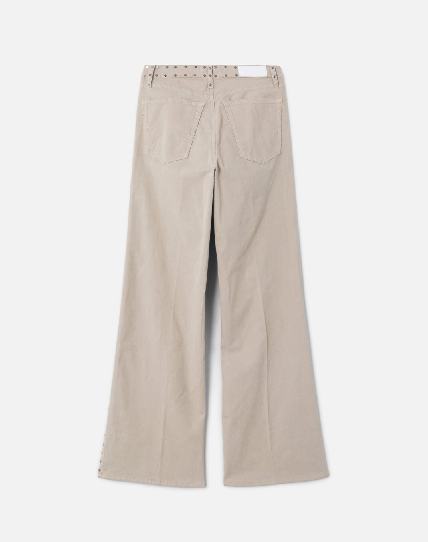 Comfort Stretch Corduroy High Rise Wide Leg - Vintage Pearl Stud