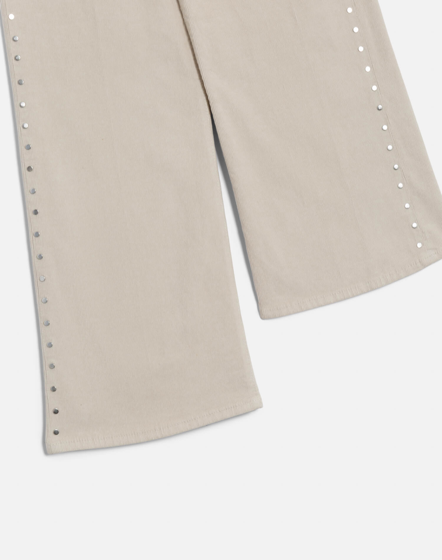 Comfort Stretch Corduroy High Rise Wide Leg - Vintage Pearl Stud