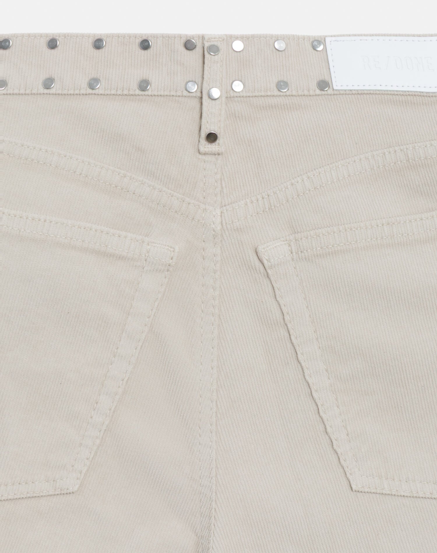 Comfort Stretch Corduroy High Rise Wide Leg - Vintage Pearl Stud