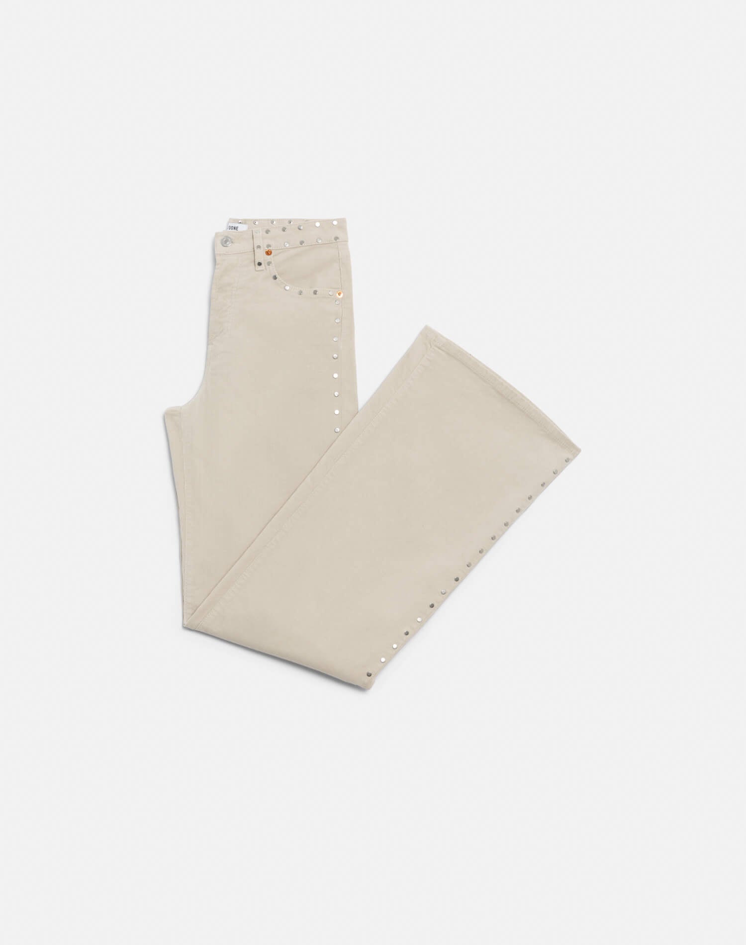 Comfort Stretch Corduroy High Rise Wide Leg - Vintage Pearl Stud