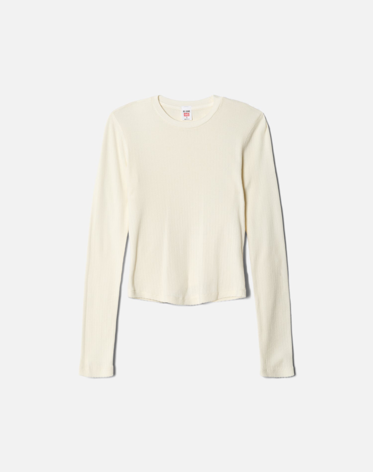 Hanes 90s Pointelle Baby Long Sleeve - Vintage White