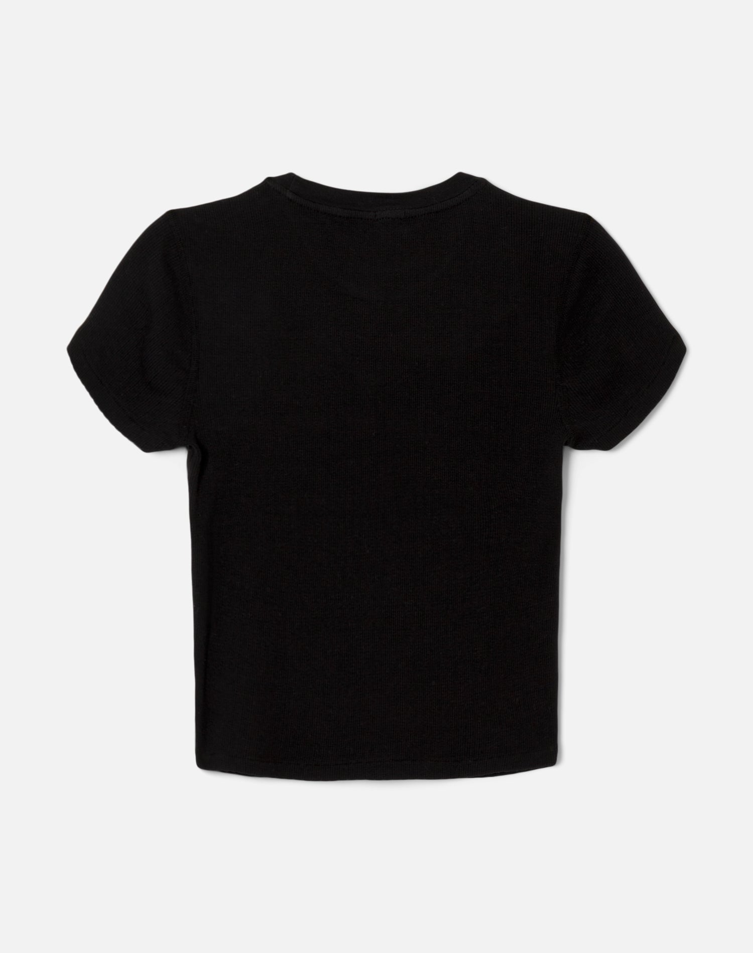 Hanes 90s Pointelle Baby Tee - Black