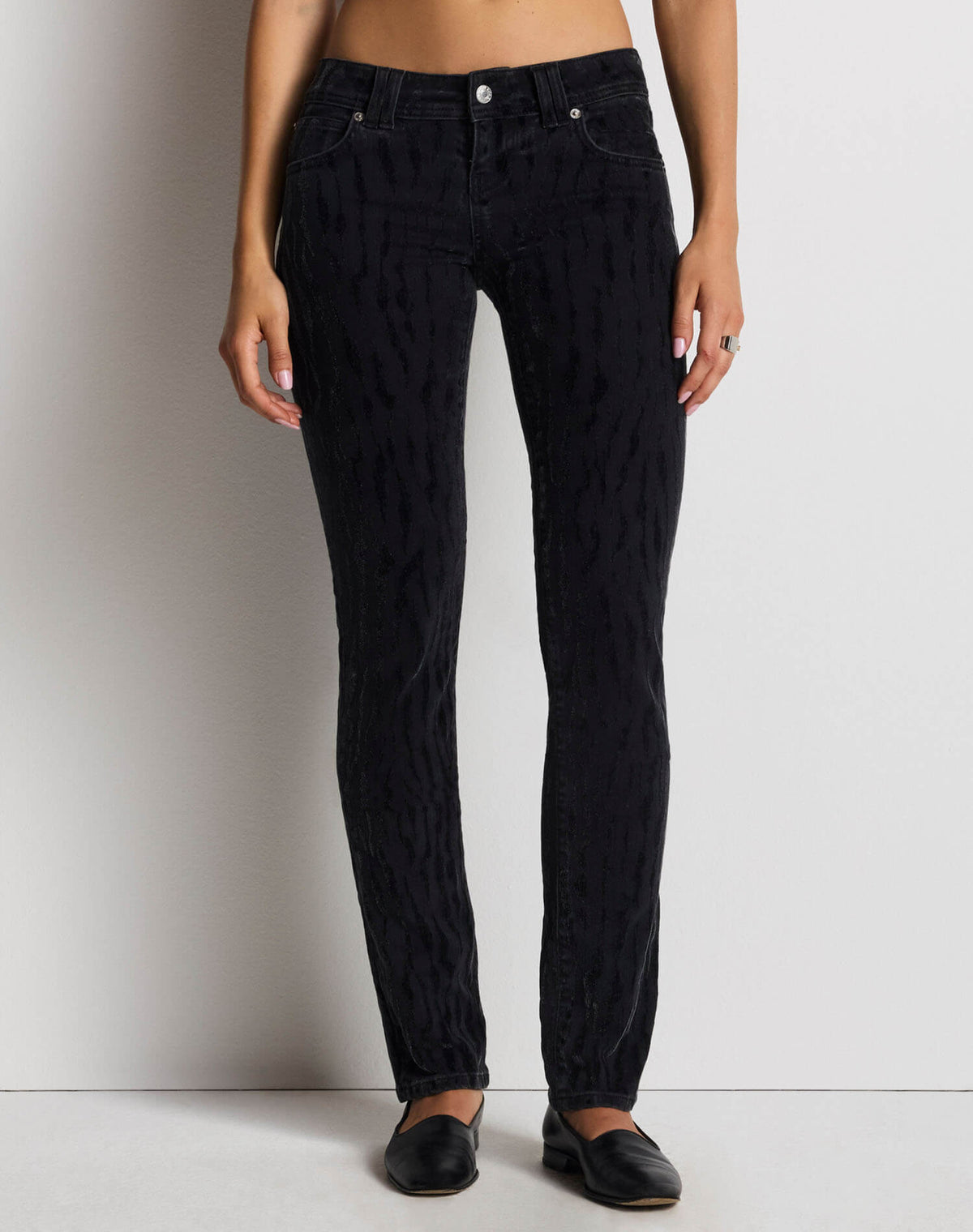 Lean Jean - Zebra Flocked