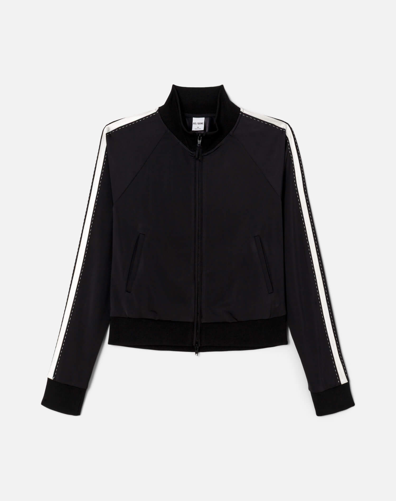 Chloe Track Jacket - Black With White